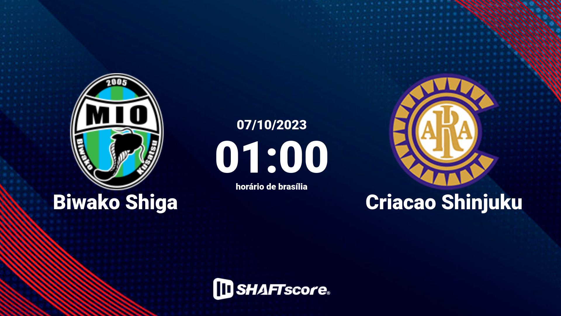 Estatísticas do jogo Biwako Shiga vs Criacao Shinjuku 07.10 01:00