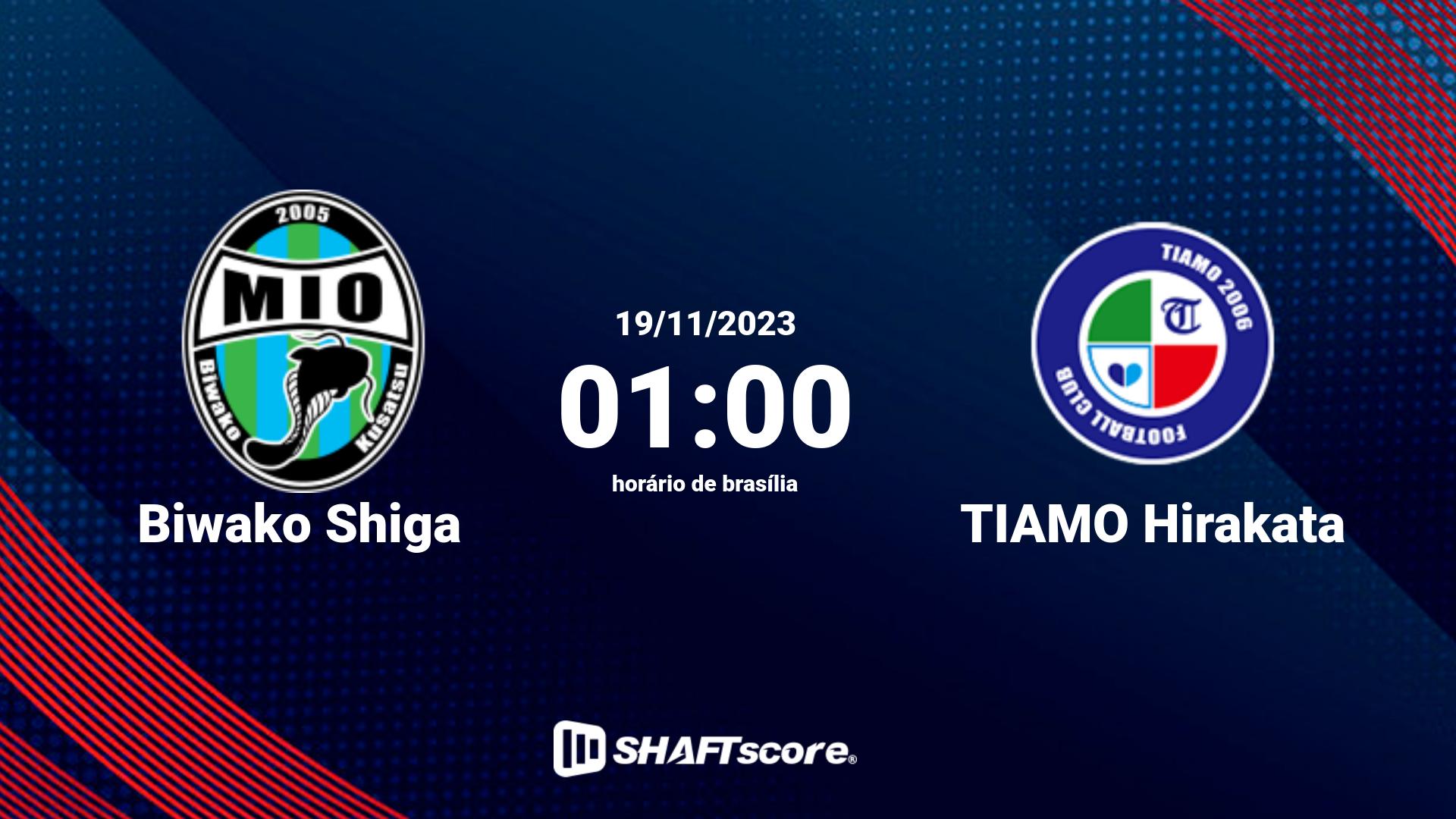 Estatísticas do jogo Biwako Shiga vs TIAMO Hirakata 19.11 01:00