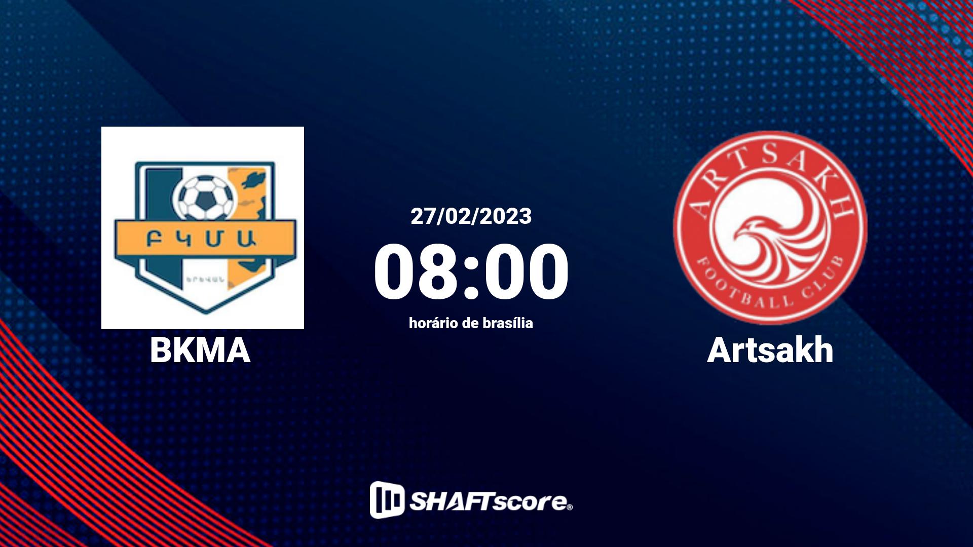 Estatísticas do jogo BKMA vs Artsakh 27.02 08:00