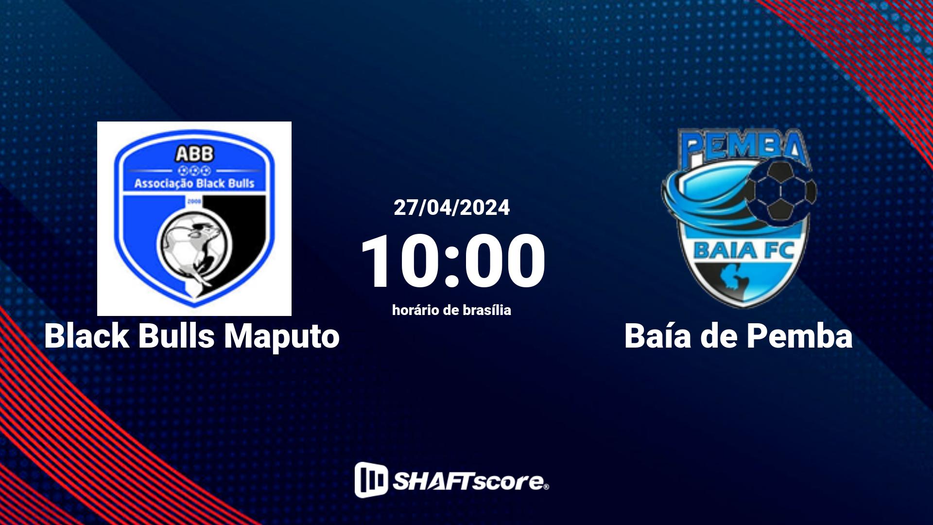 Estatísticas do jogo Black Bulls Maputo vs Baía de Pemba 27.04 10:00