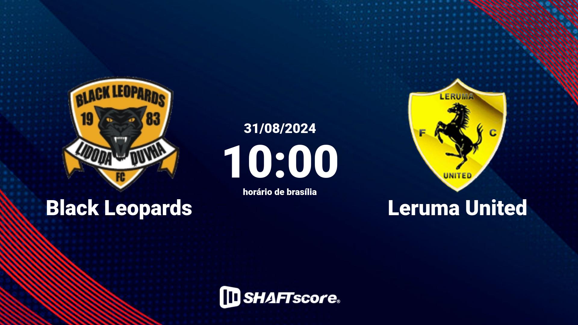 Estatísticas do jogo Black Leopards vs Leruma United 31.08 10:00