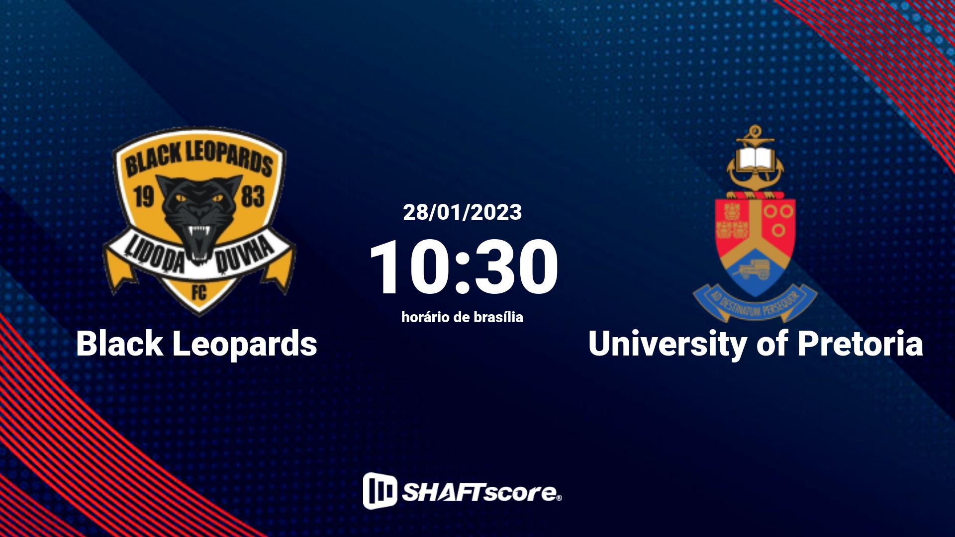 Estatísticas do jogo Black Leopards vs University of Pretoria 28.01 10:30