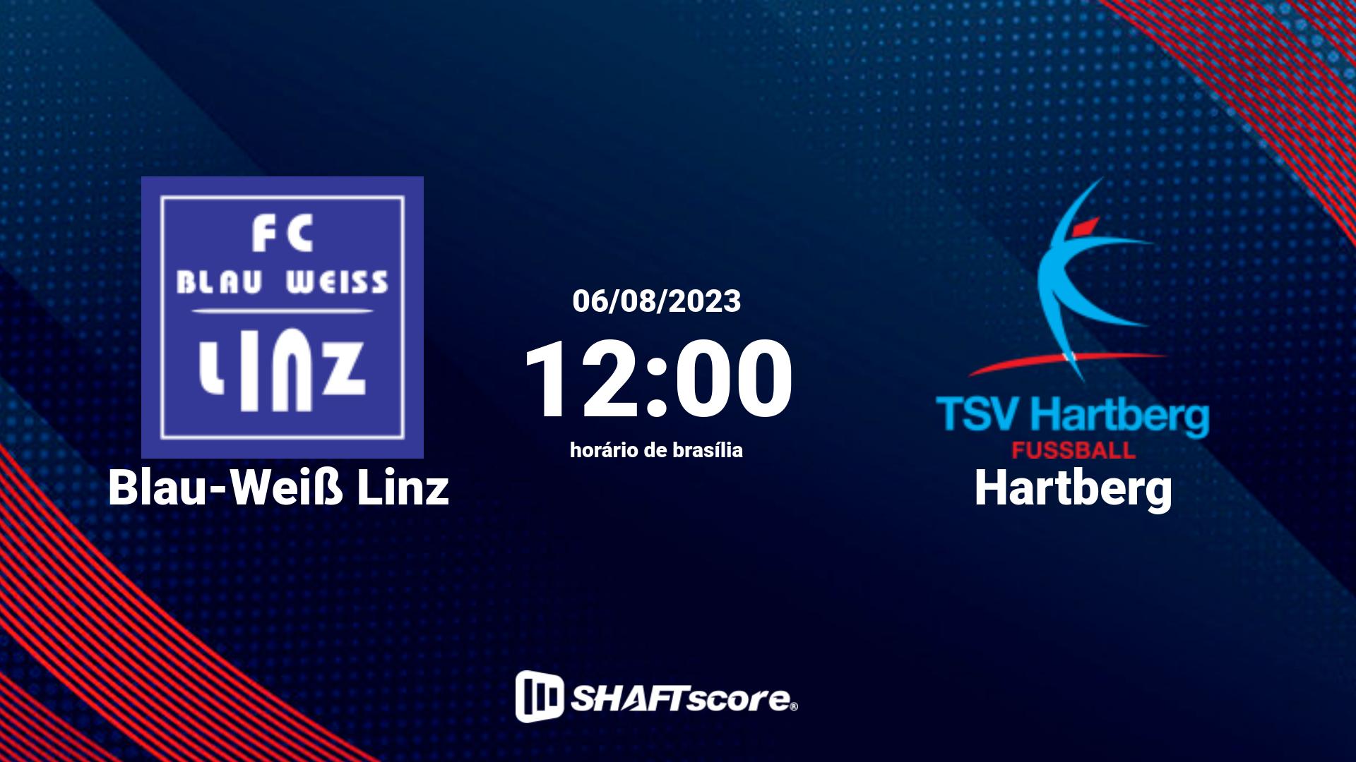 Estatísticas do jogo Blau-Weiß Linz vs Hartberg 06.08 12:00