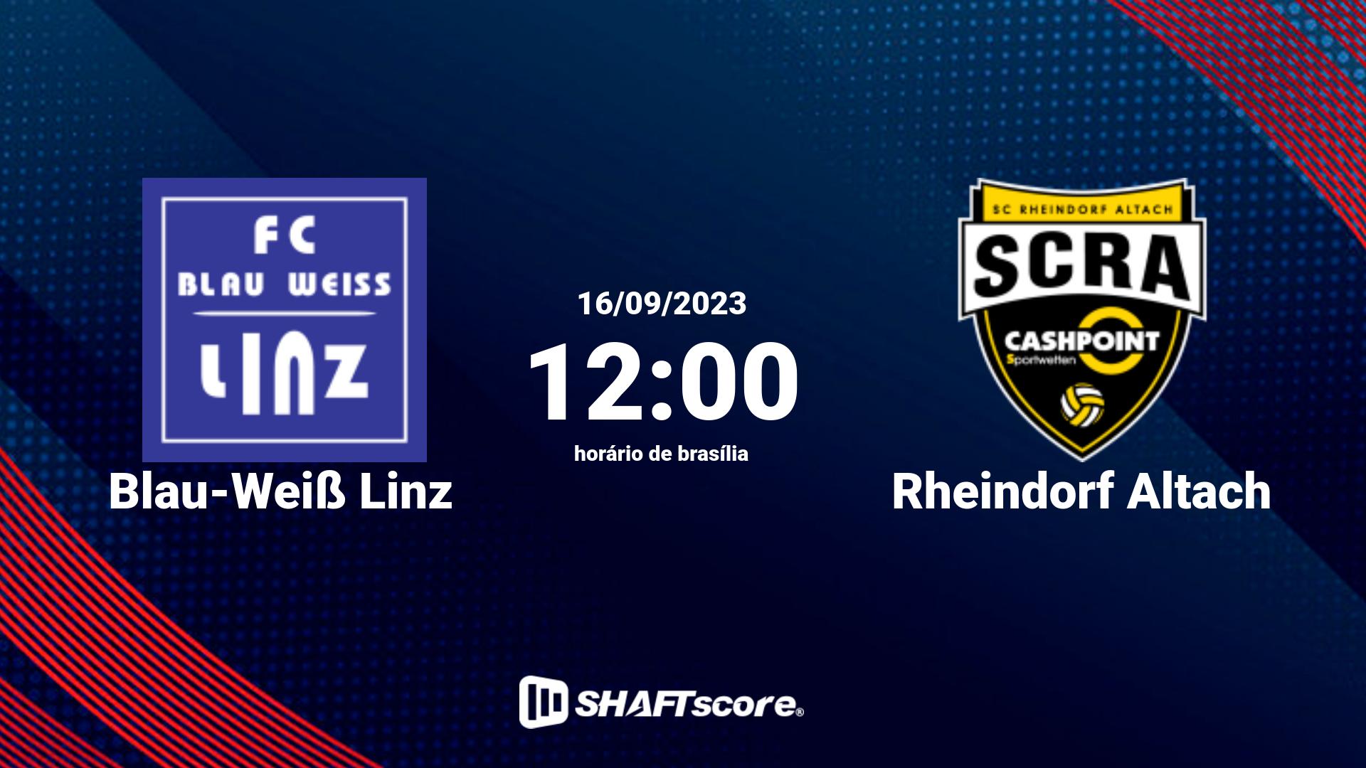 Estatísticas do jogo Blau-Weiß Linz vs Rheindorf Altach 16.09 12:00