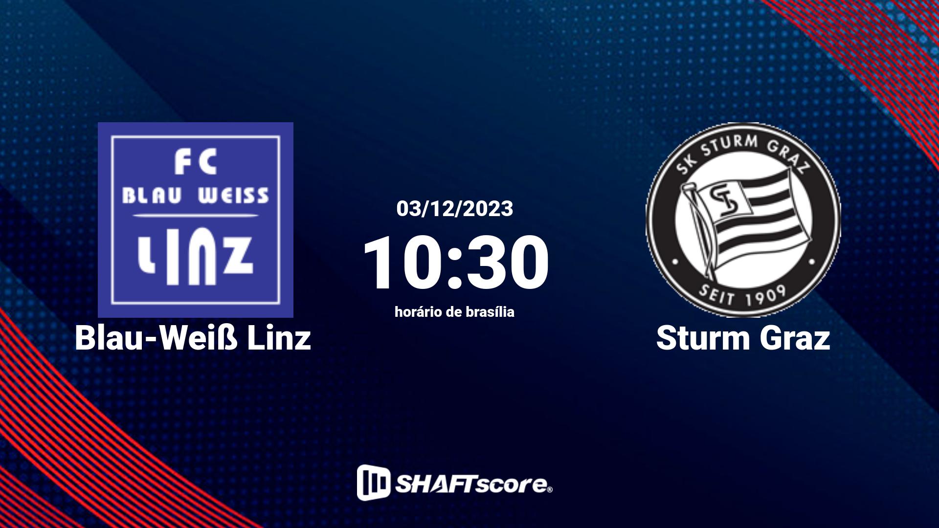 Estatísticas do jogo Blau-Weiß Linz vs Sturm Graz 03.12 10:30