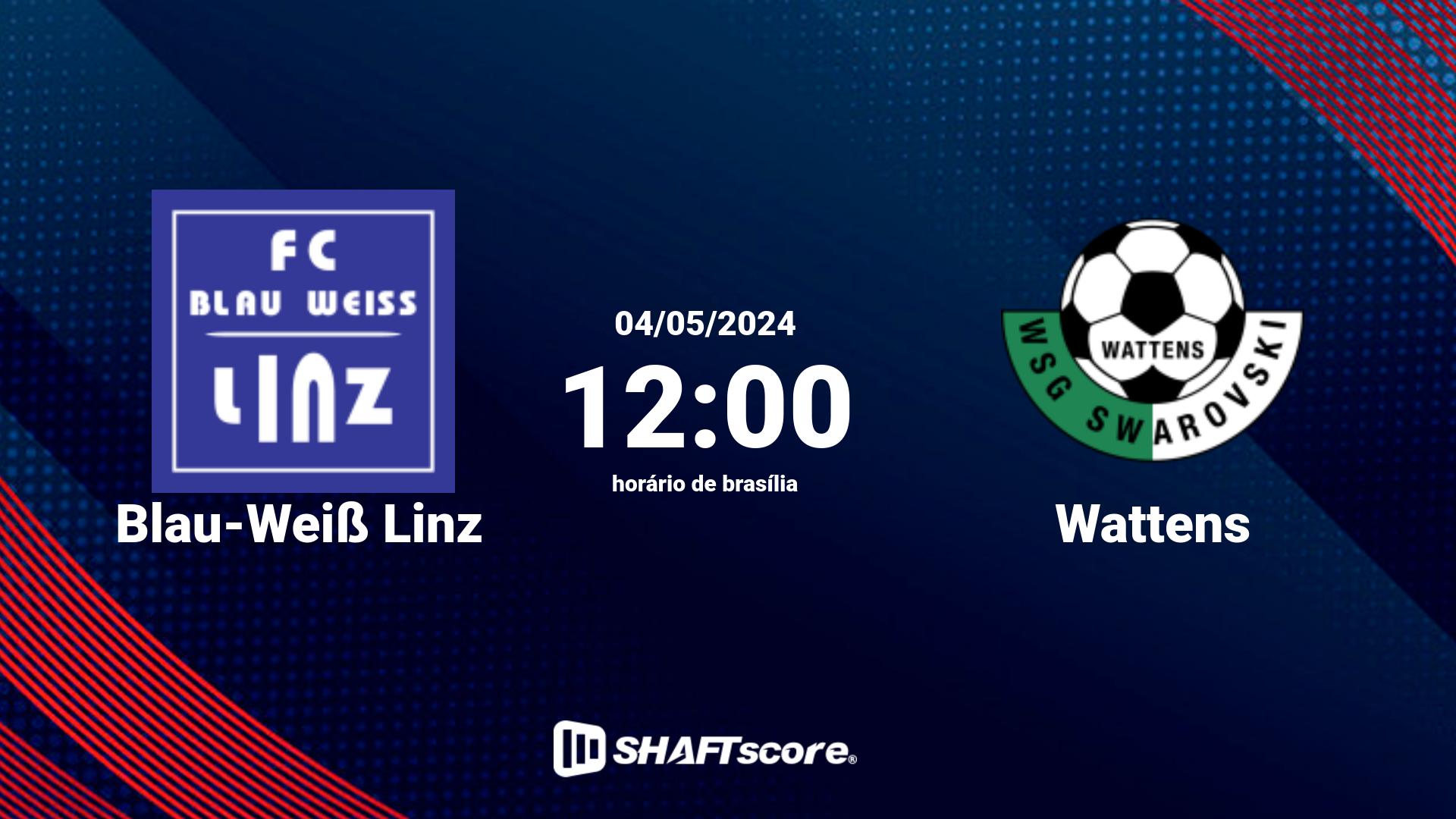 Estatísticas do jogo Blau-Weiß Linz vs Wattens 04.05 12:00