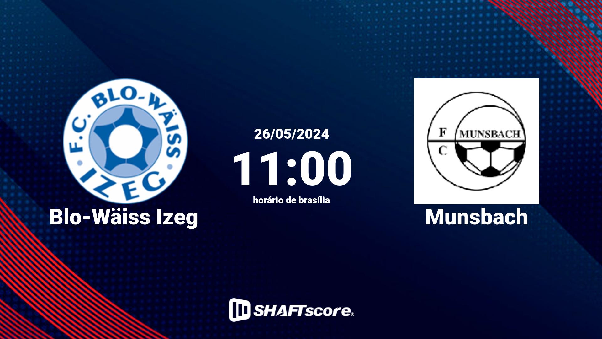 Estatísticas do jogo Blo-Wäiss Izeg vs Munsbach 26.05 11:00