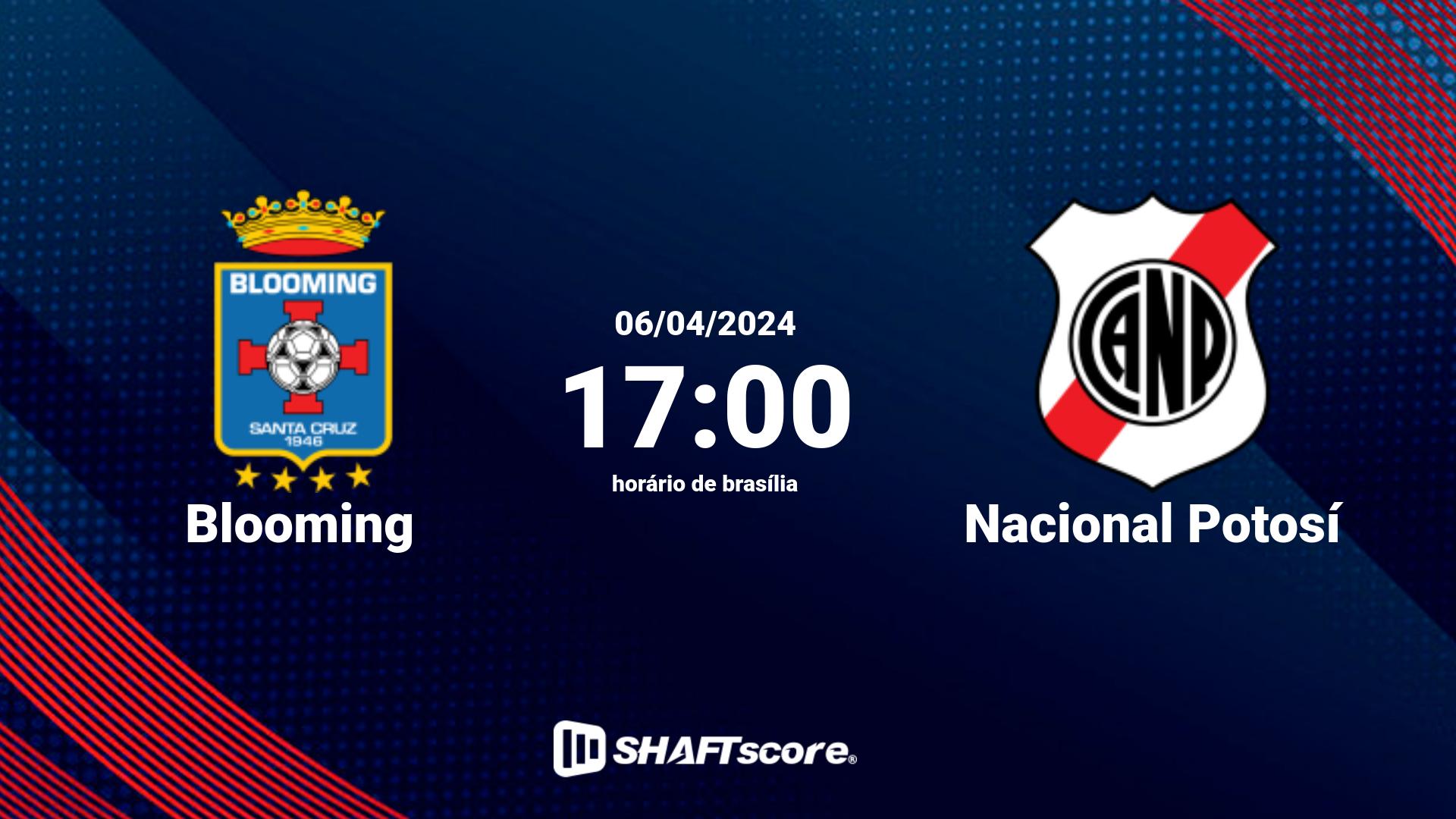 Estatísticas do jogo Blooming vs Nacional Potosí 06.04 17:00