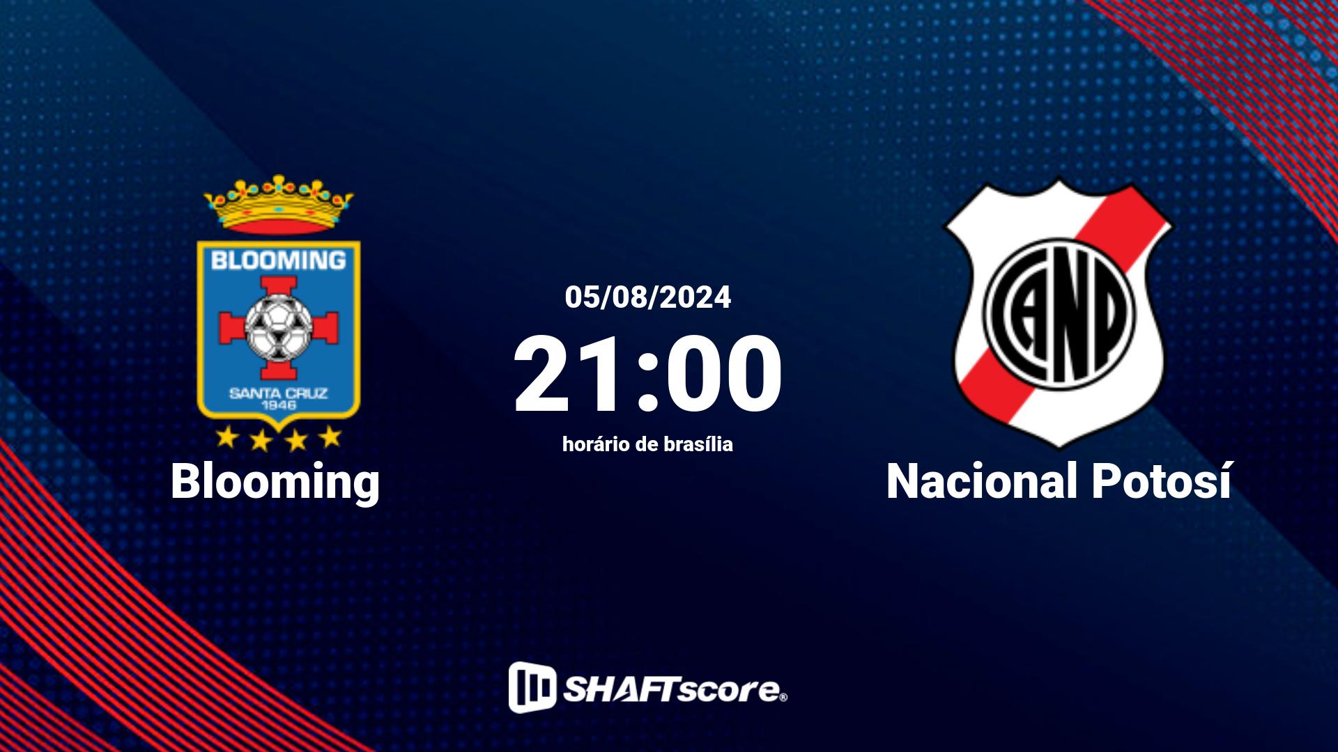 Estatísticas do jogo Blooming vs Nacional Potosí 05.08 21:00