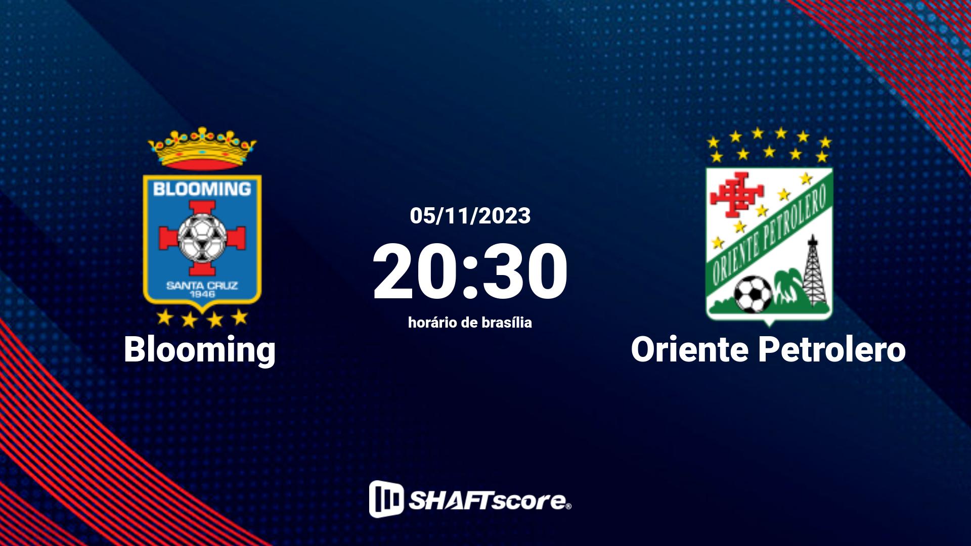 Estatísticas do jogo Blooming vs Oriente Petrolero 05.11 20:30