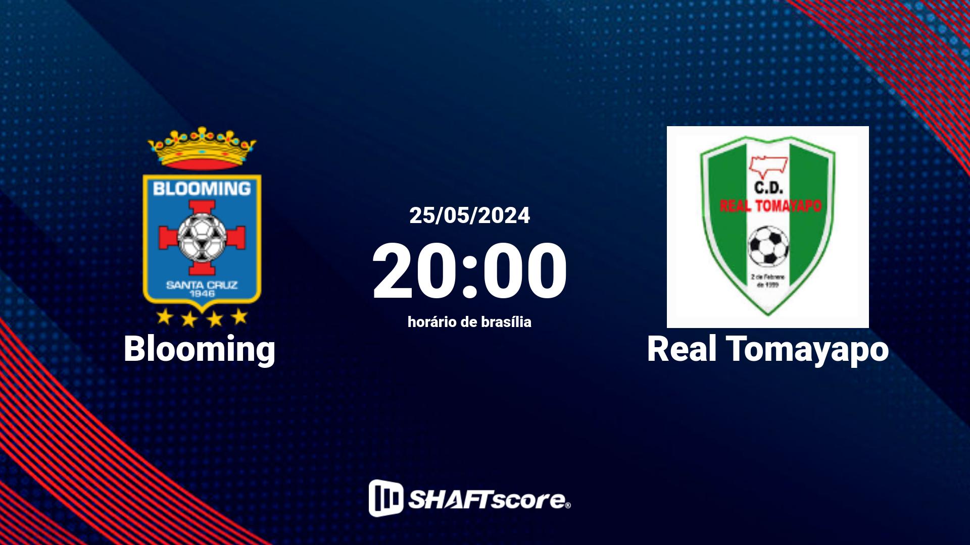 Estatísticas do jogo Blooming vs Real Tomayapo 25.05 20:00