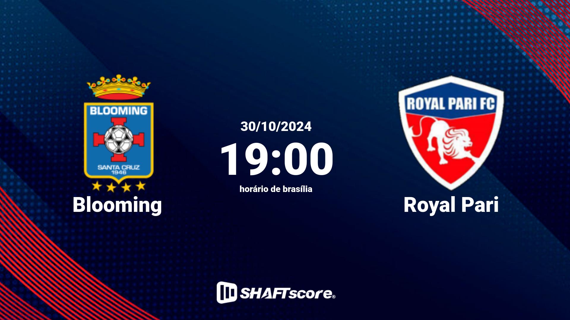 Estatísticas do jogo Blooming vs Royal Pari 30.10 19:00