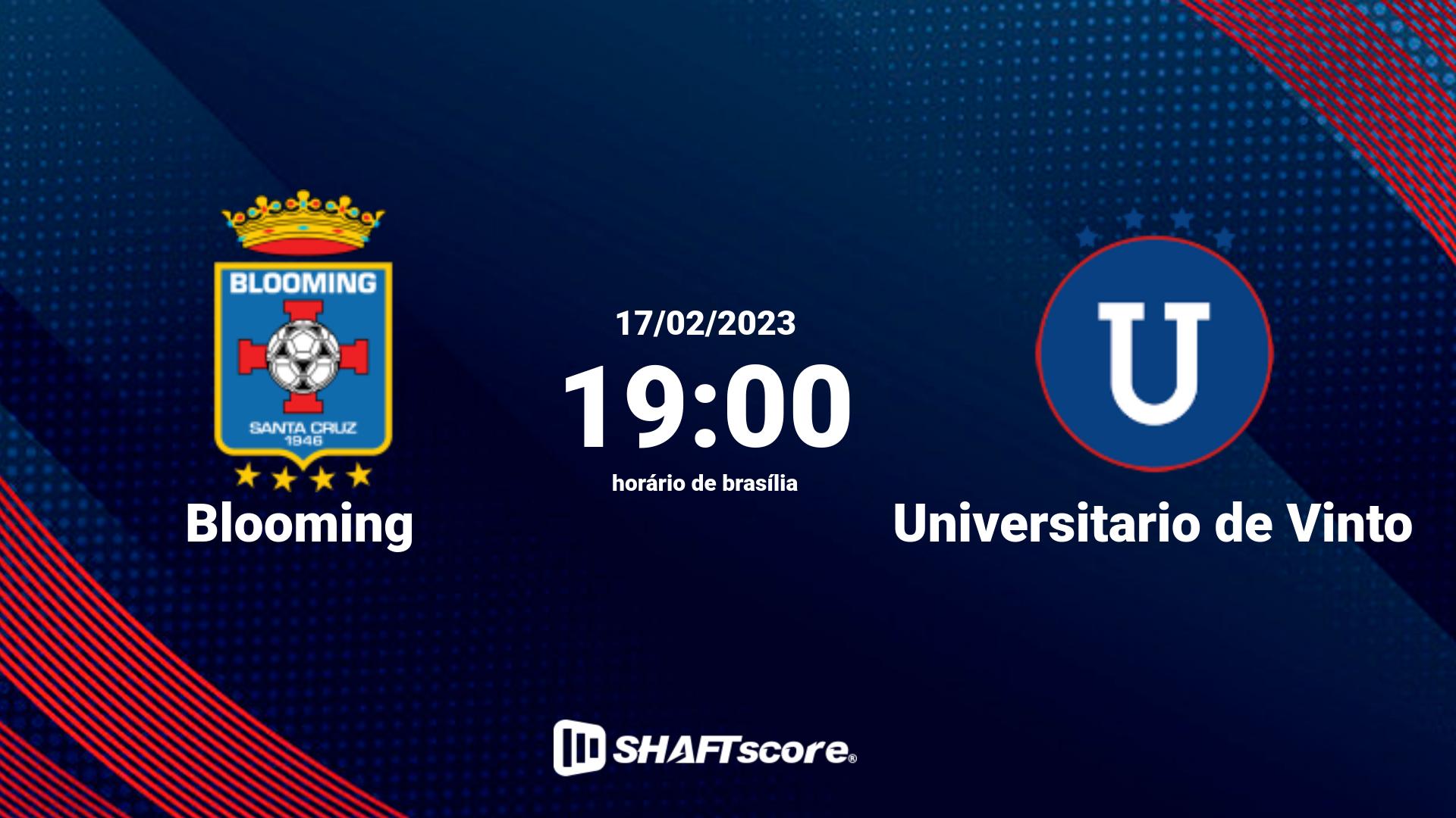 Estatísticas do jogo Blooming vs Universitario de Vinto 17.02 19:00