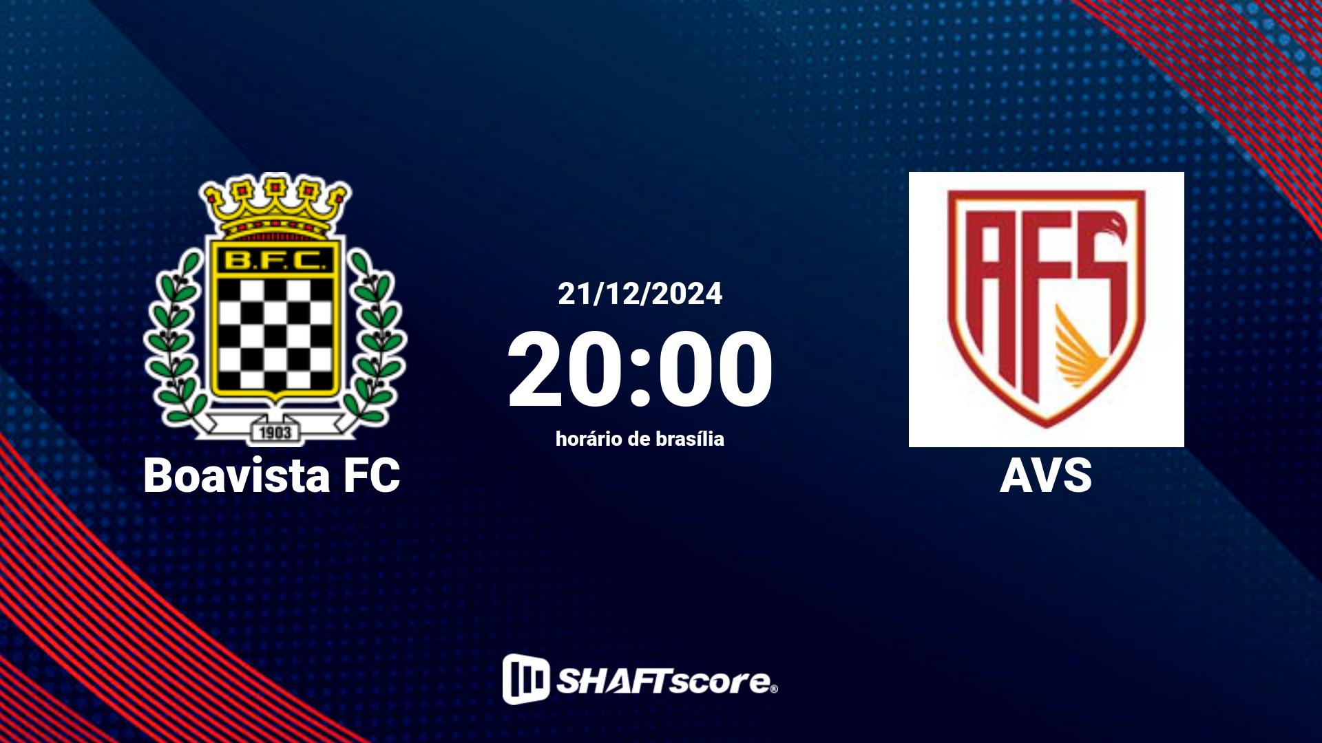 Estatísticas do jogo Boavista FC vs AVS 21.12 20:00