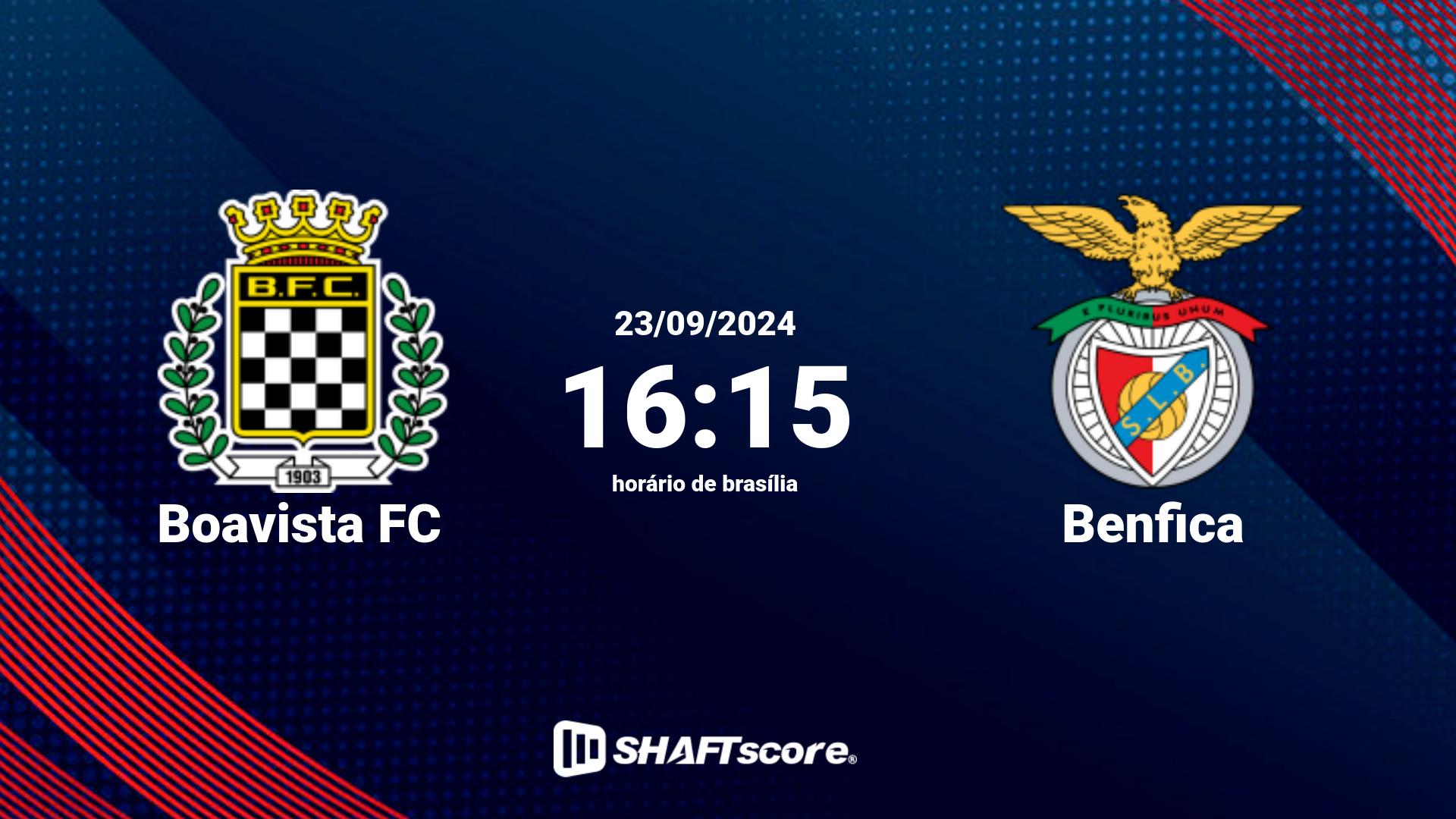 Estatísticas do jogo Boavista FC vs Benfica 23.09 16:15