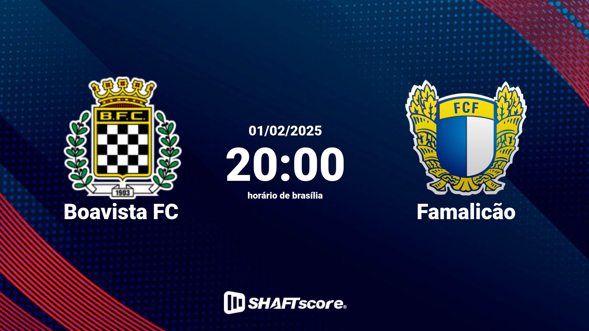 Estatísticas do jogo Boavista FC vs Famalicão 01.02 20:00