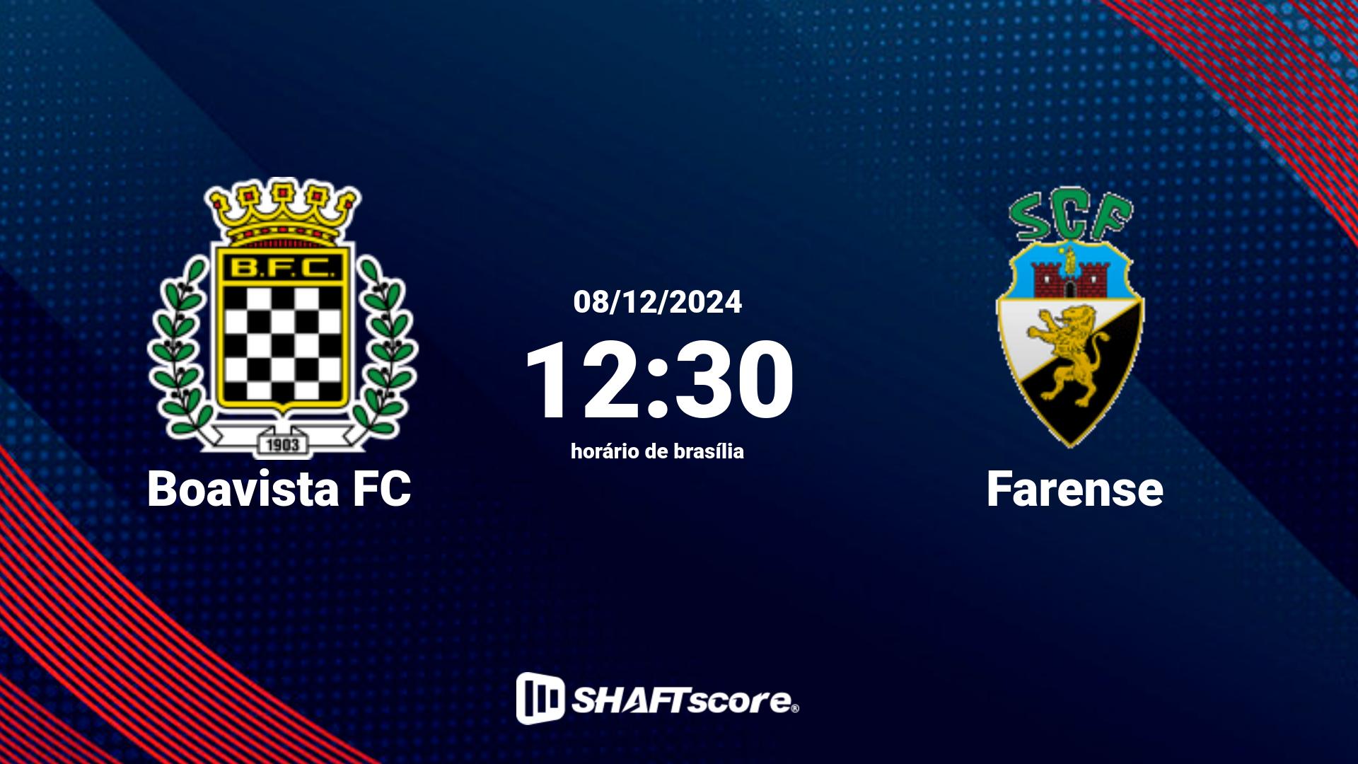 Estatísticas do jogo Boavista FC vs Farense 08.12 12:30