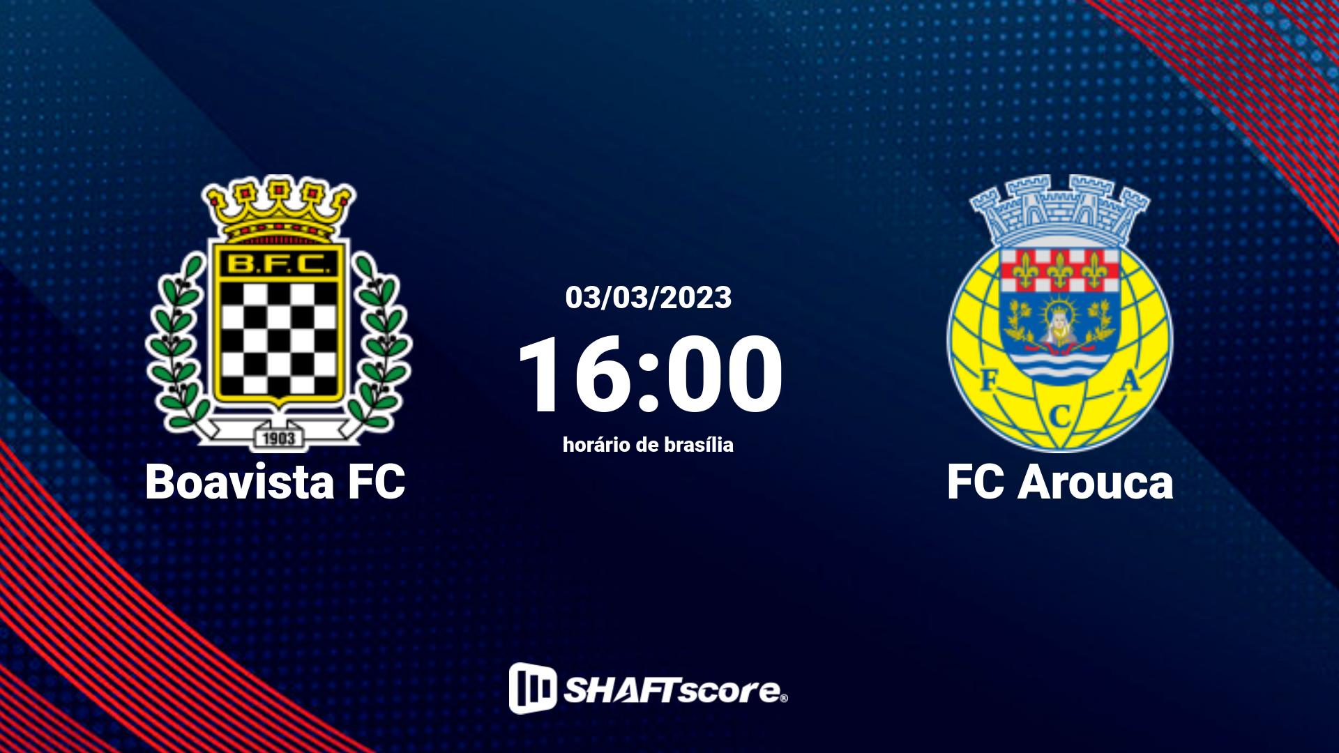 Estatísticas do jogo Boavista FC vs FC Arouca 03.03 16:00