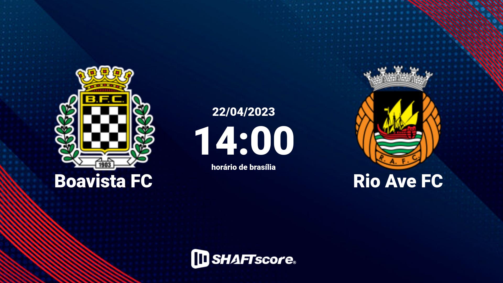 Estatísticas do jogo Boavista FC vs Rio Ave FC 22.04 14:00