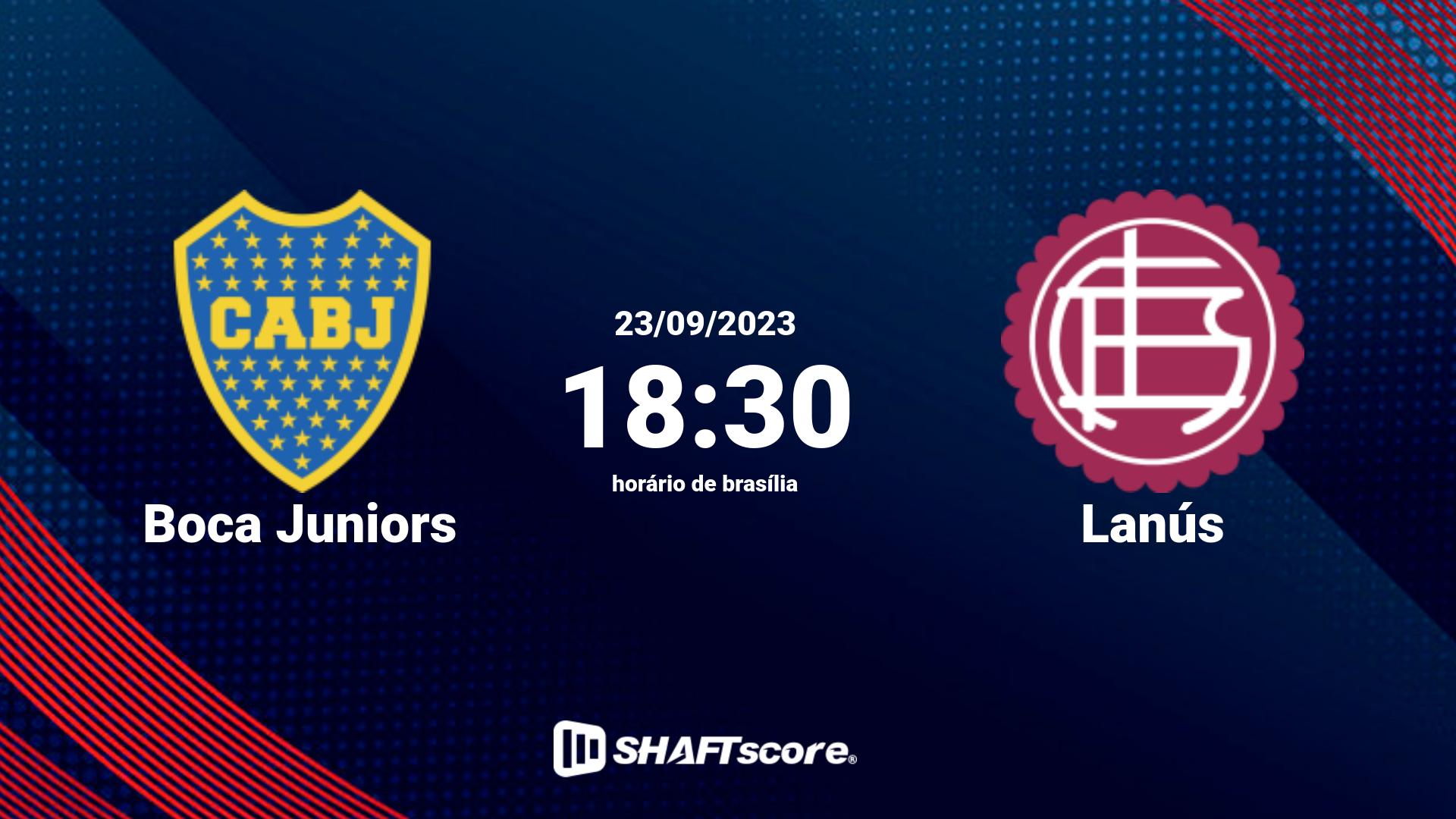 Estatísticas do jogo Boca Juniors vs Lanús 23.09 18:30