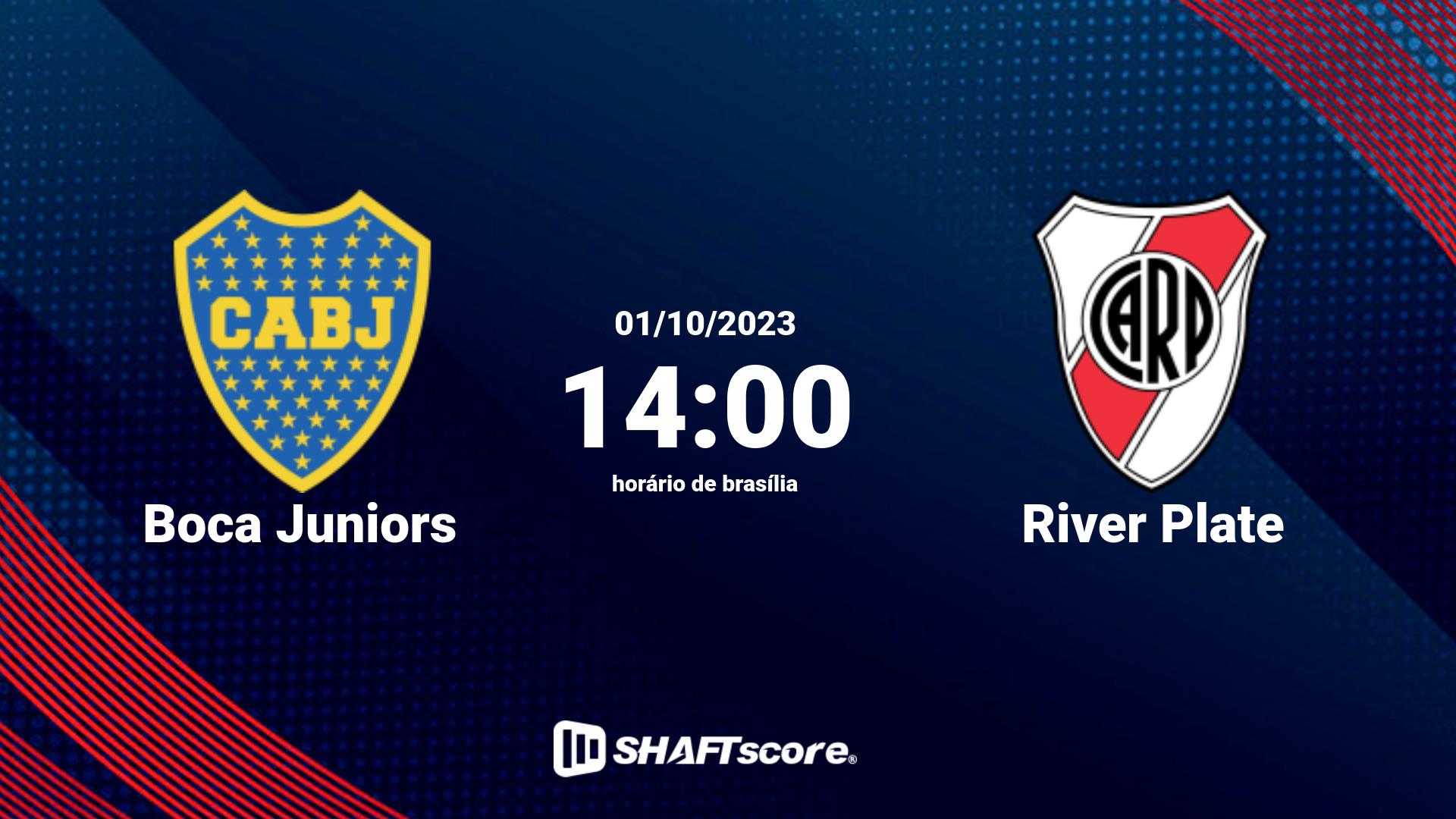 Estatísticas do jogo Boca Juniors vs River Plate 01.10 14:00