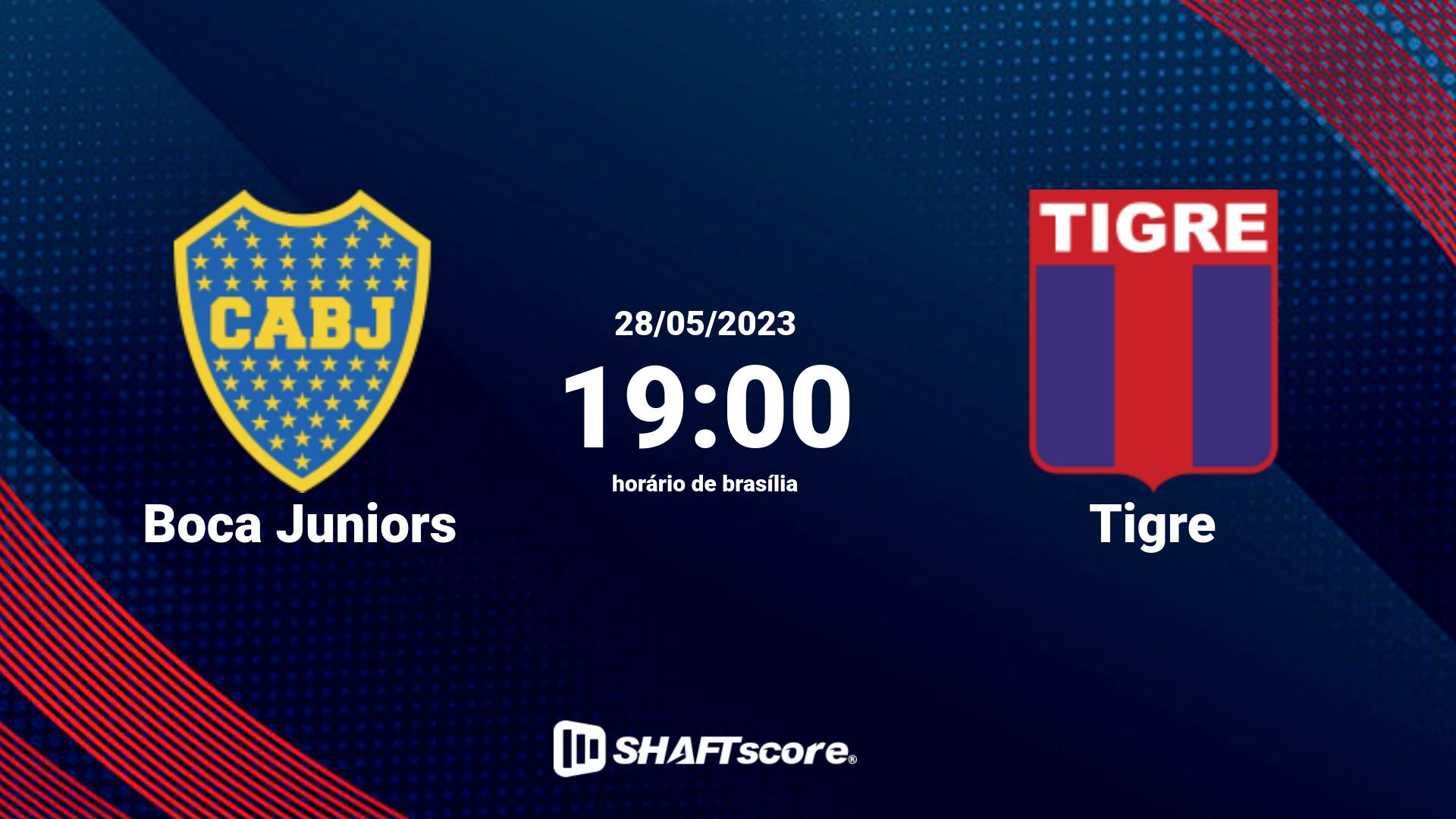 Estatísticas do jogo Boca Juniors vs Tigre 28.05 19:00