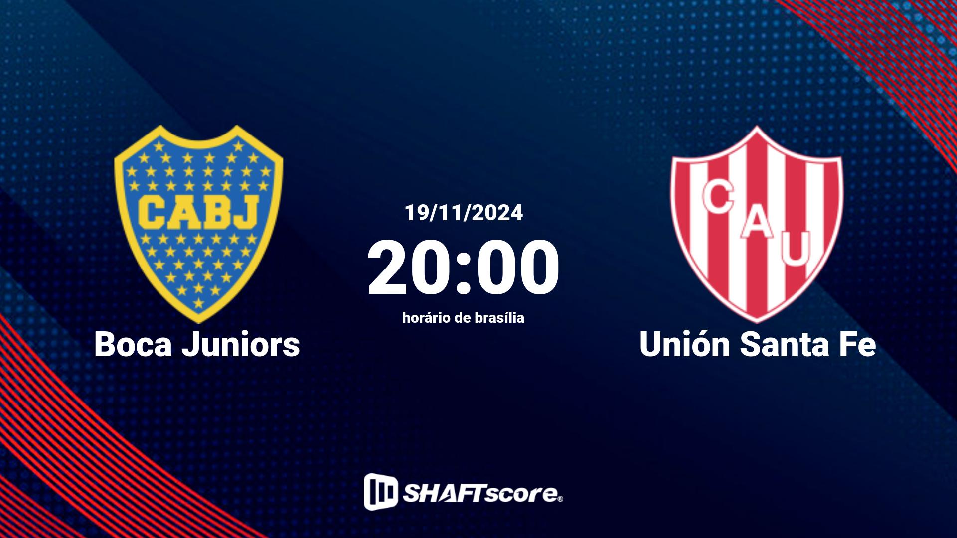 Estatísticas do jogo Boca Juniors vs Unión Santa Fe 19.11 20:00