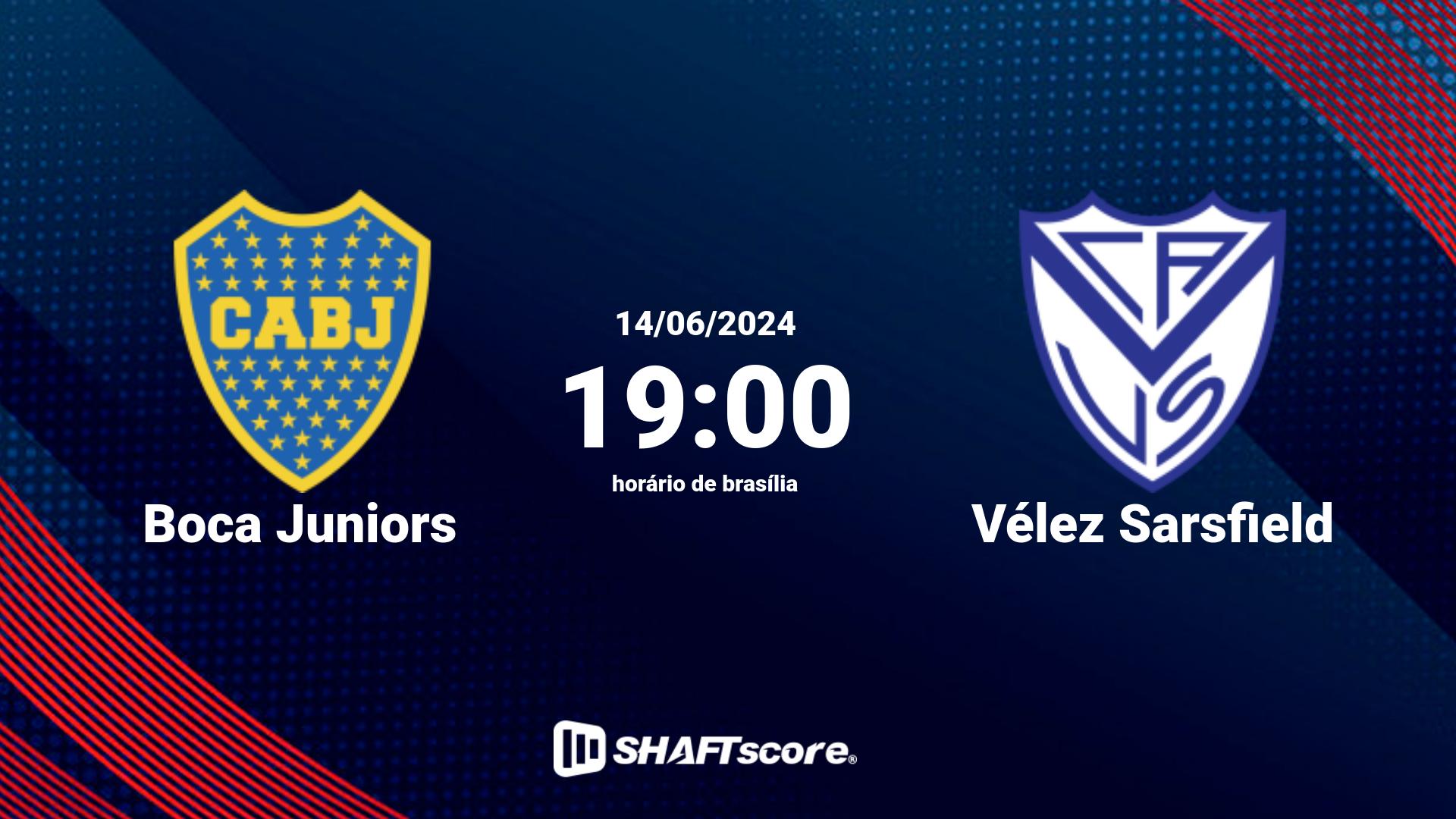 Estatísticas do jogo Boca Juniors vs Vélez Sarsfield 14.06 19:00
