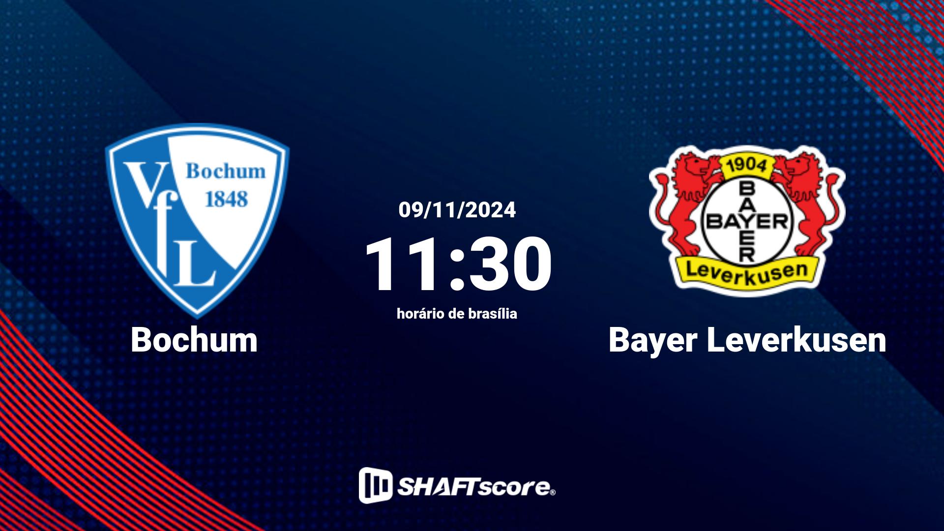 Estatísticas do jogo Bochum vs Bayer Leverkusen 09.11 11:30