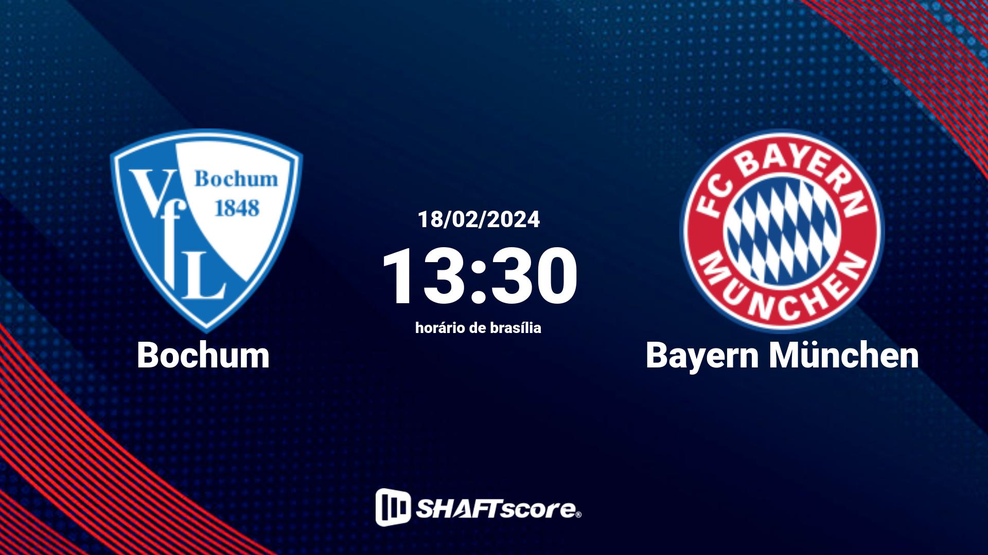 Estatísticas do jogo Bochum vs Bayern München 18.02 13:30