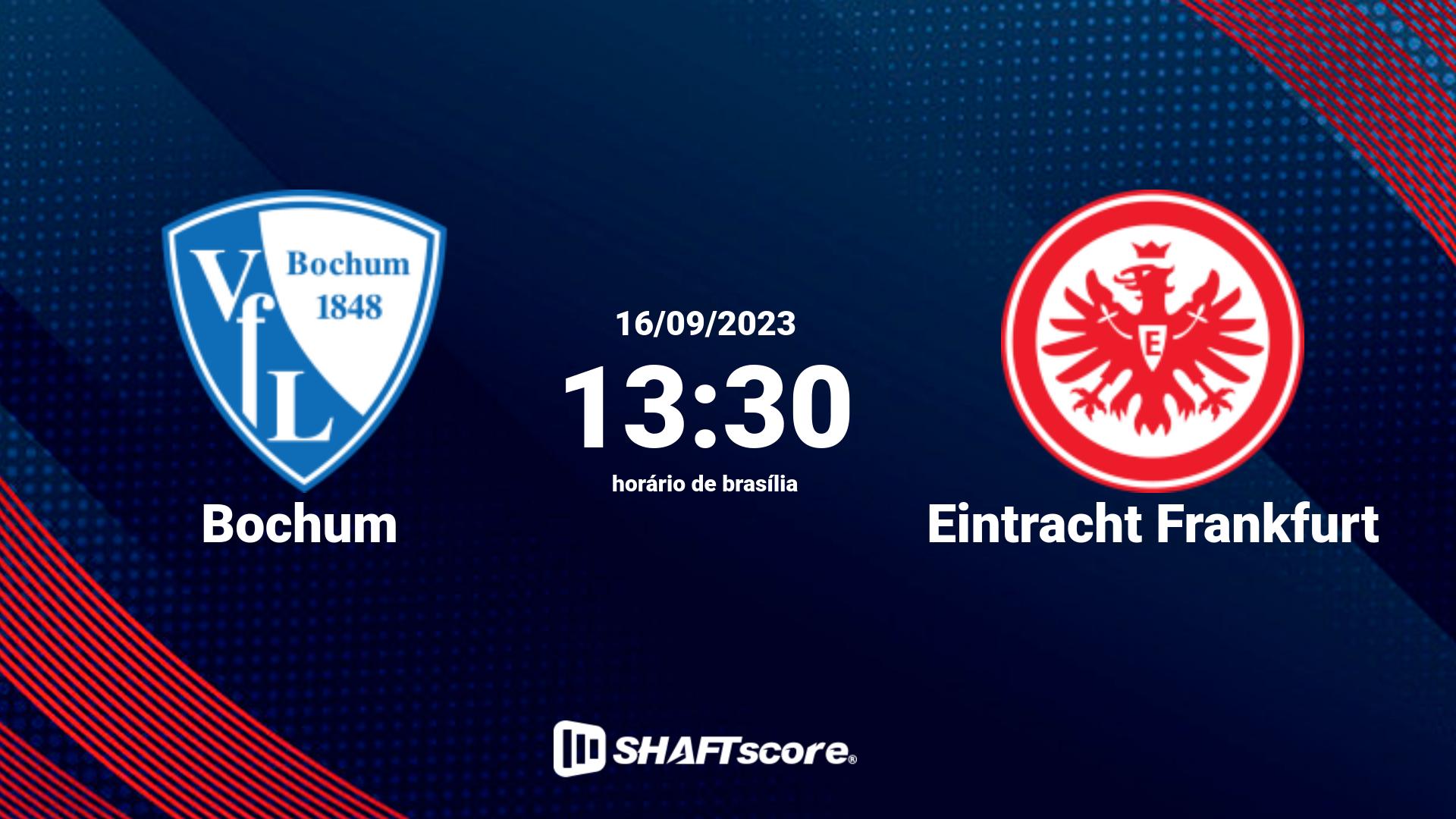 Estatísticas do jogo Bochum vs Eintracht Frankfurt 16.09 13:30