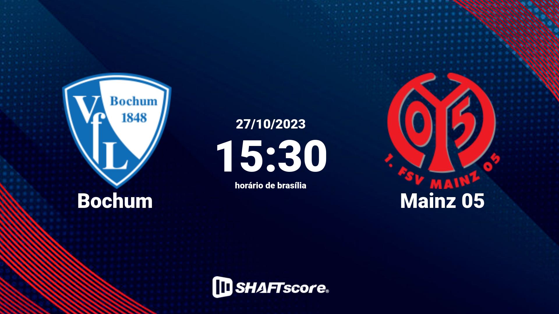 Estatísticas do jogo Bochum vs Mainz 05 27.10 15:30