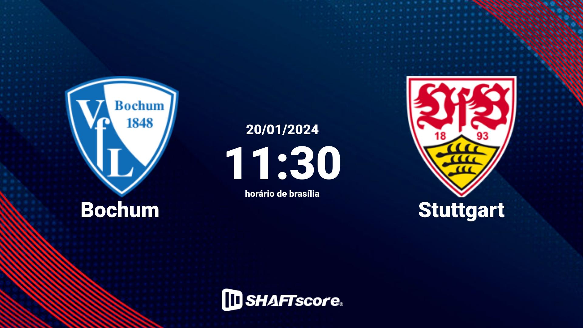 Estatísticas do jogo Bochum vs Stuttgart 20.01 11:30