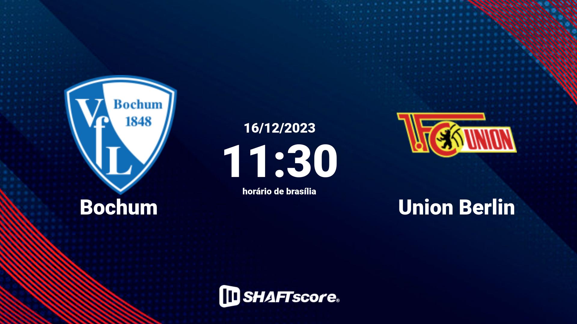 Estatísticas do jogo Bochum vs Union Berlin 16.12 11:30