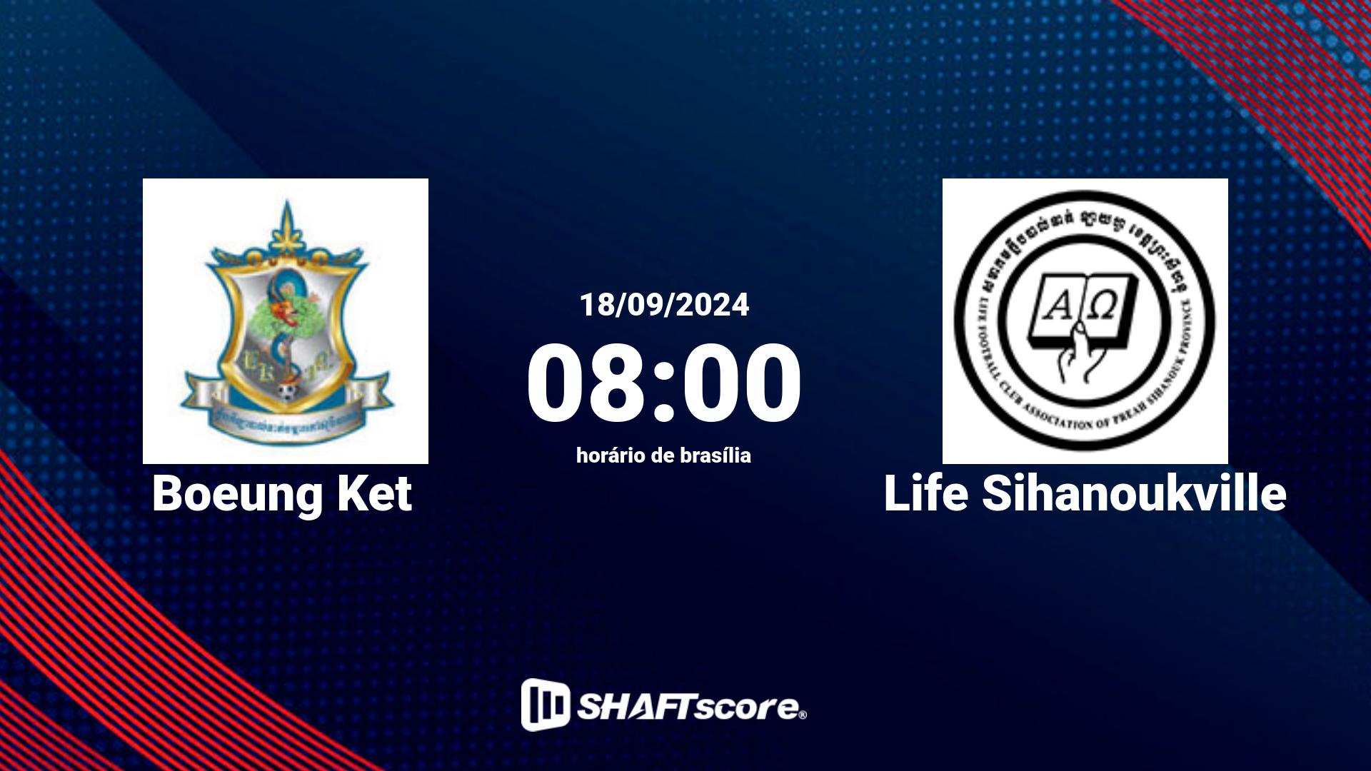 Estatísticas do jogo Boeung Ket vs Life Sihanoukville 18.09 08:00