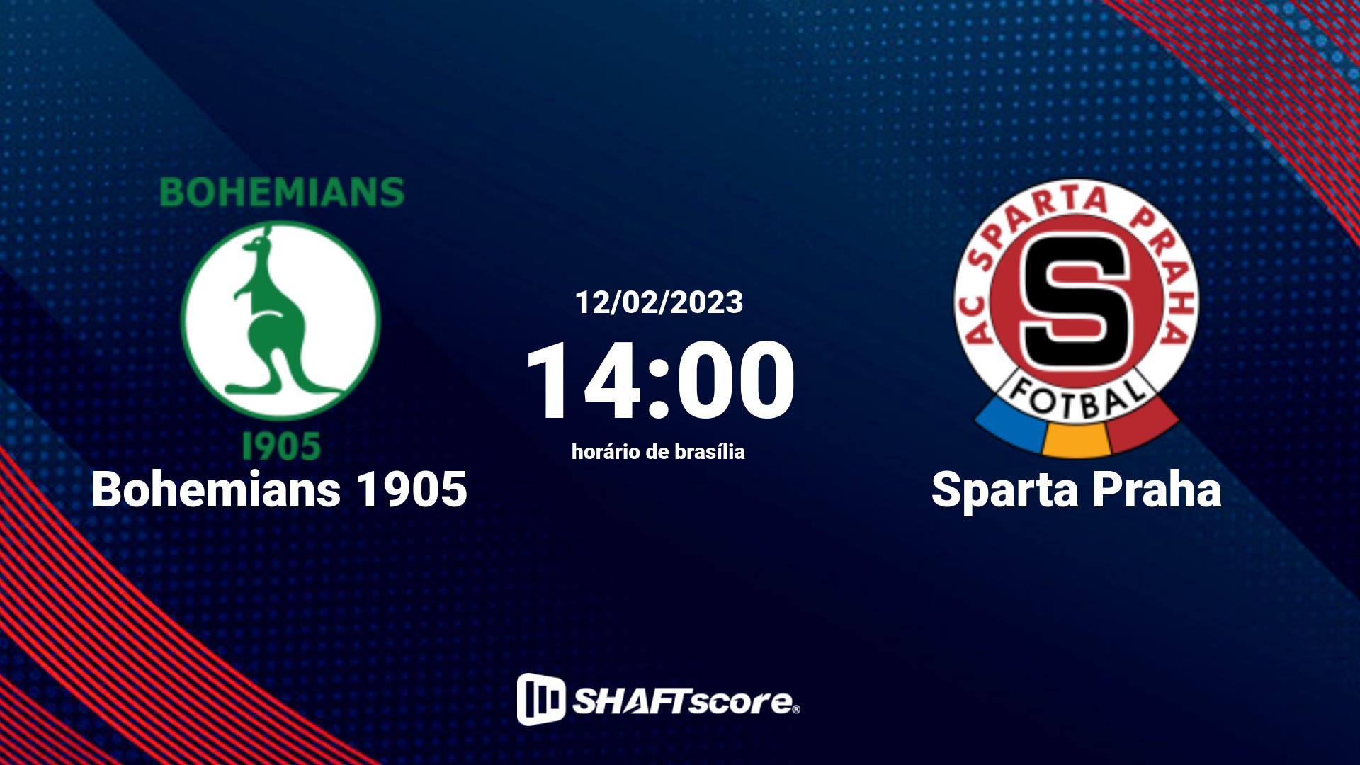 Estatísticas do jogo Bohemians 1905 vs Sparta Praha 12.02 14:00