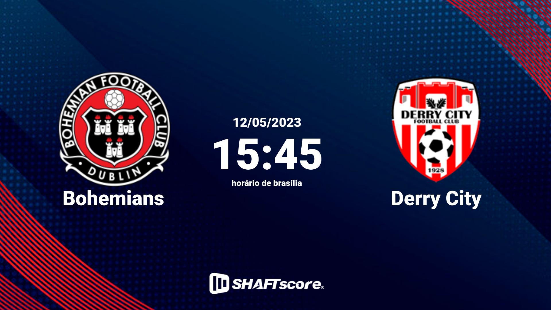 Estatísticas do jogo Bohemians vs Derry City 12.05 15:45