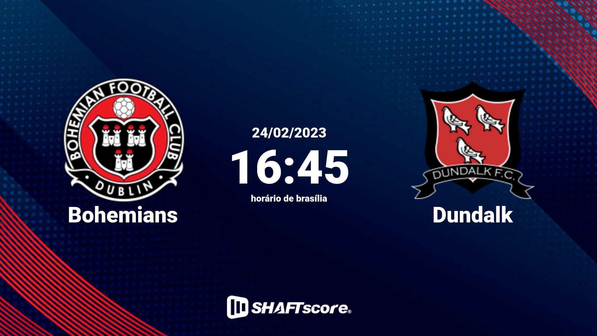 Estatísticas do jogo Bohemians vs Dundalk 24.02 16:45