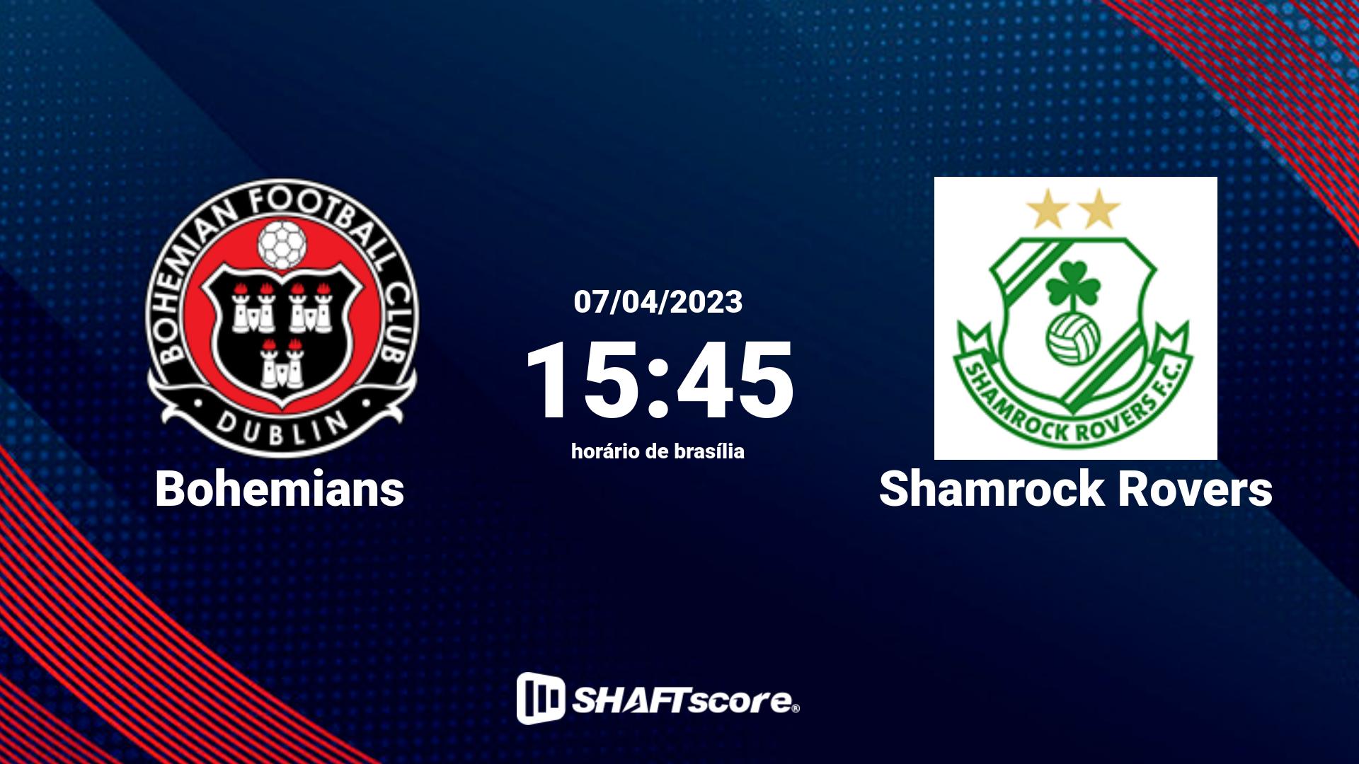 Estatísticas do jogo Bohemians vs Shamrock Rovers 07.04 15:45