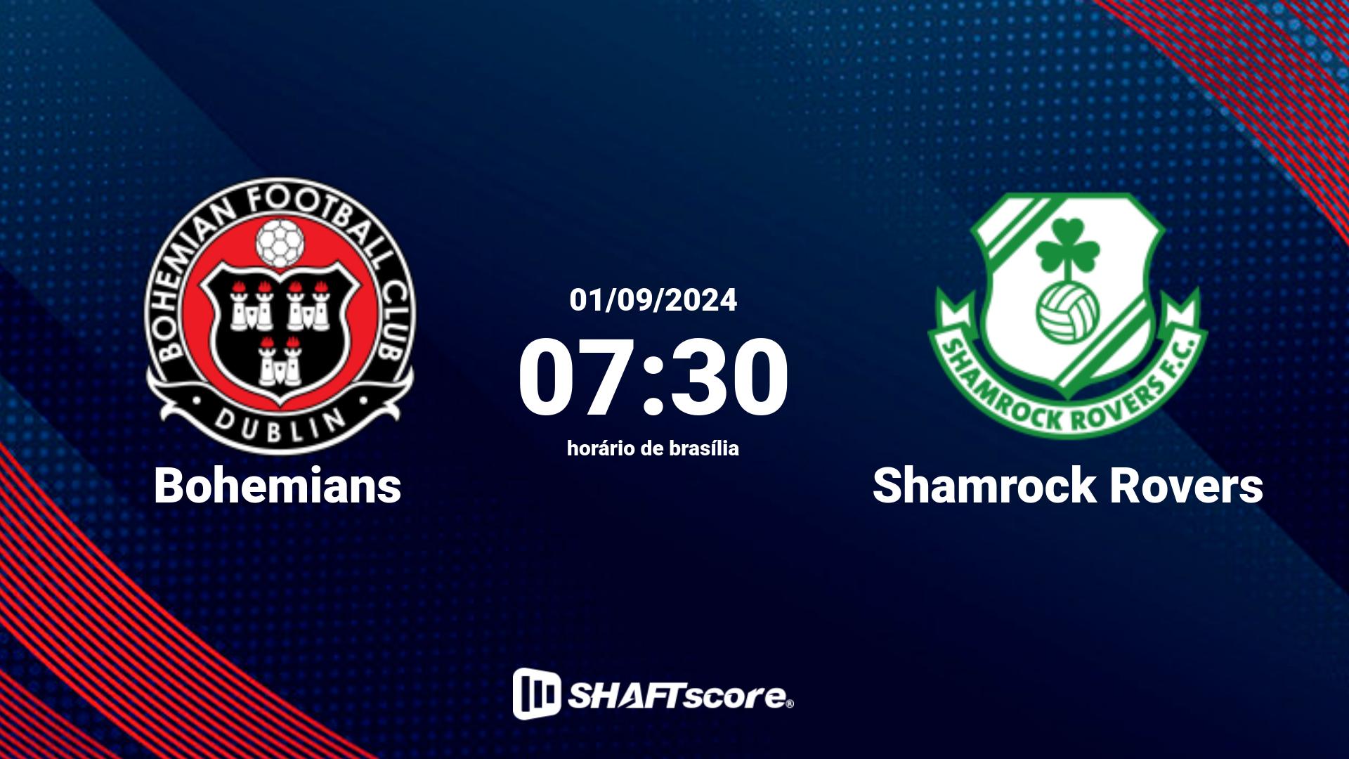 Estatísticas do jogo Bohemians vs Shamrock Rovers 01.09 07:30