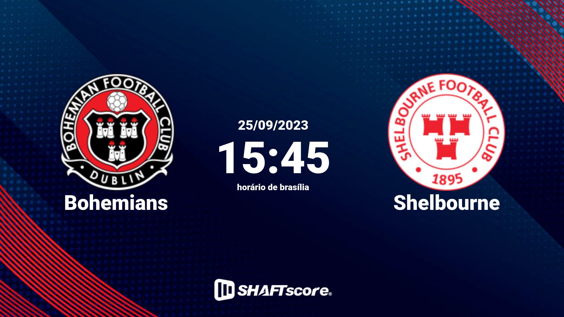 Estatísticas do jogo Bohemians vs Shelbourne 25.09 15:45