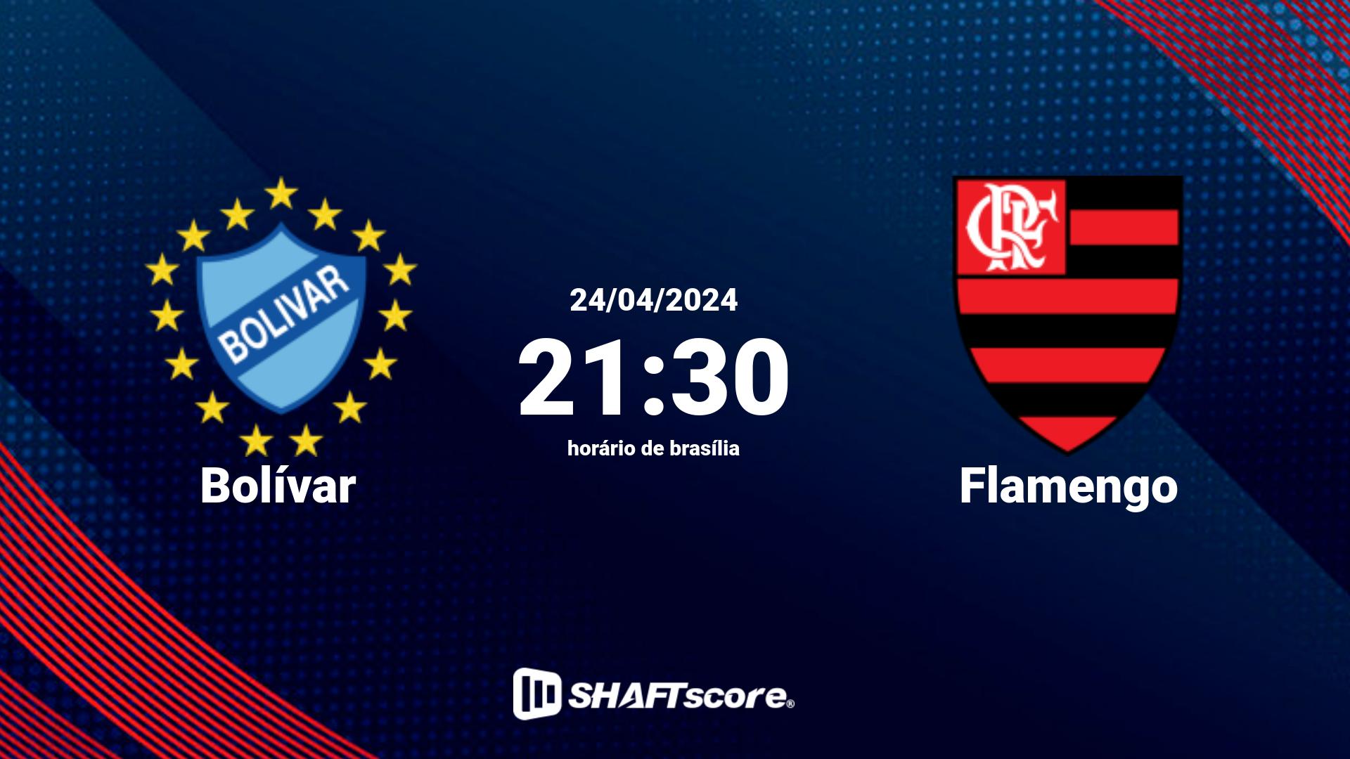 Estatísticas do jogo Bolívar vs Flamengo 24.04 21:30