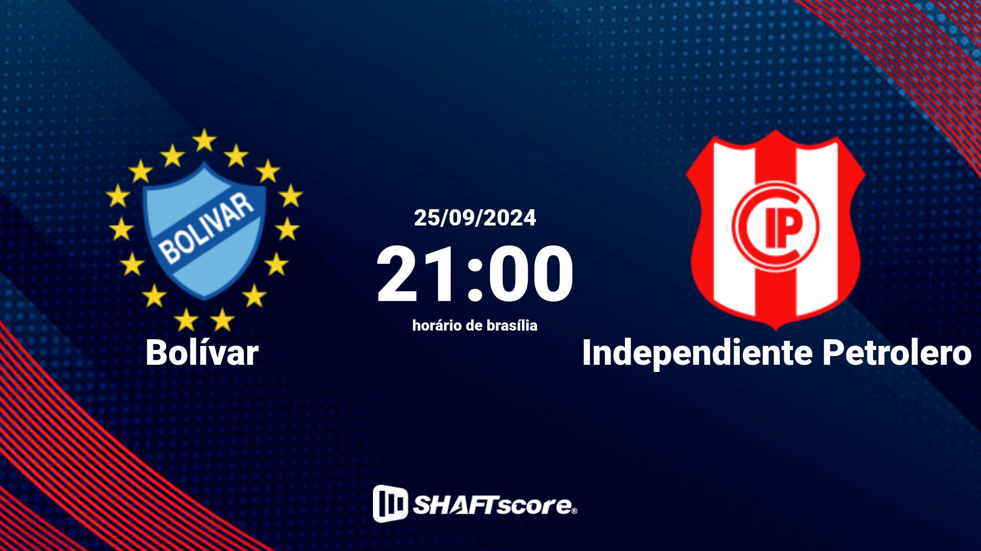 Estatísticas do jogo Bolívar vs Independiente Petrolero 25.09 21:00