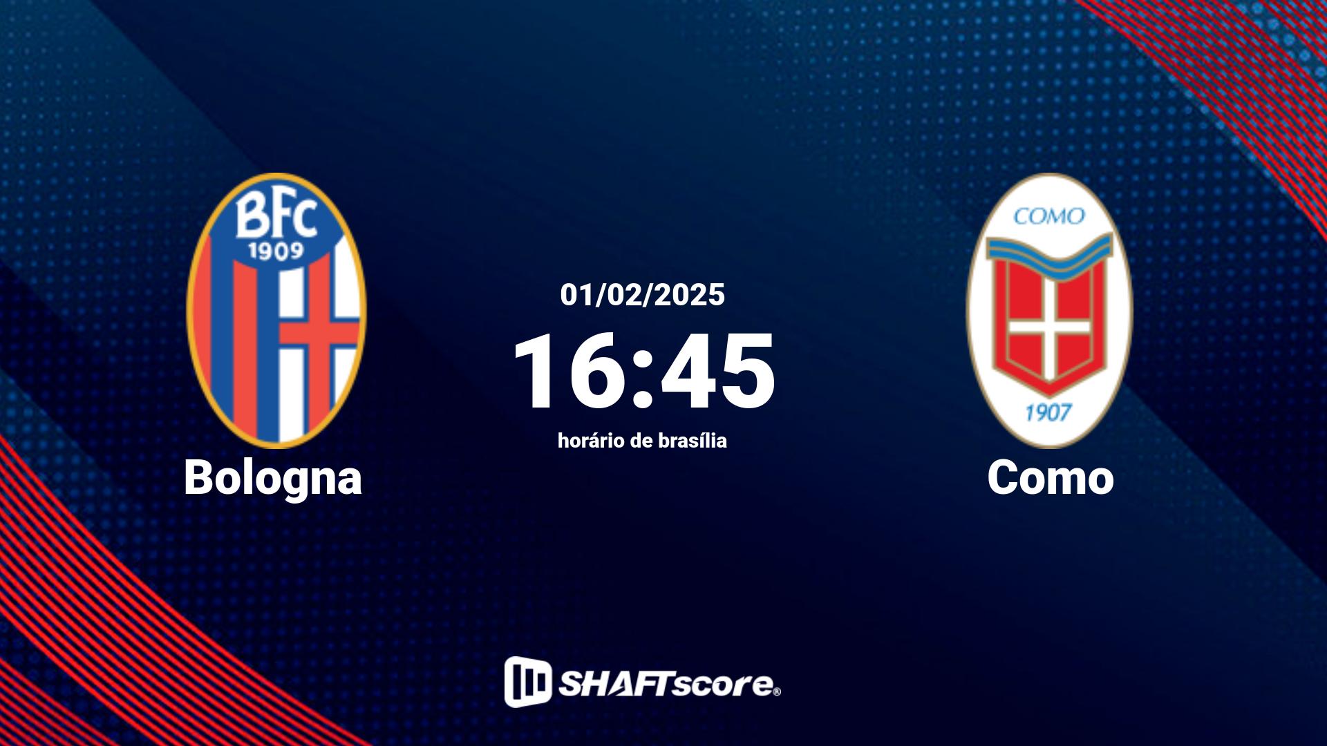 Estatísticas do jogo Bologna vs Como 01.02 16:45