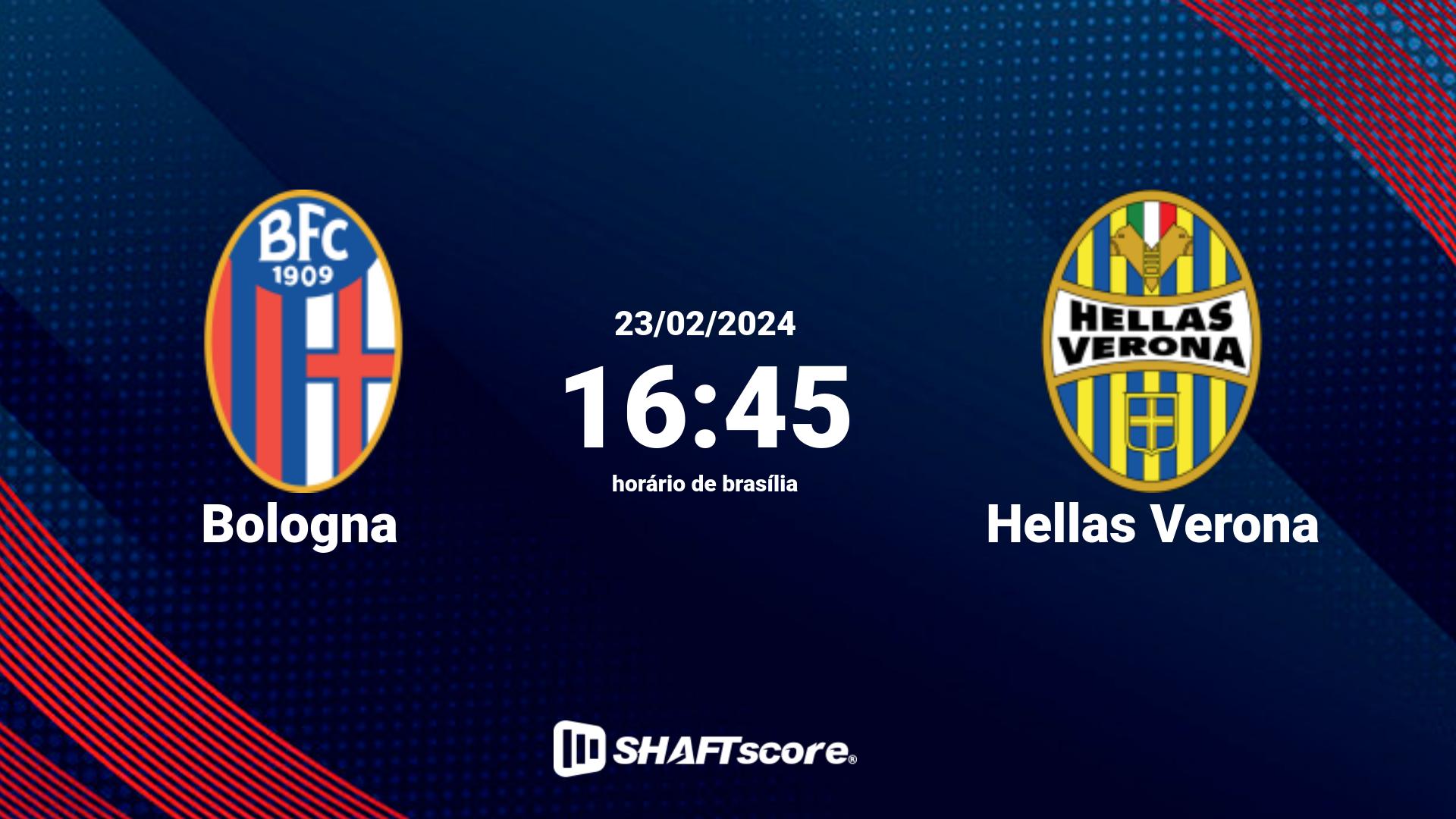 Estatísticas do jogo Bologna vs Hellas Verona 23.02 16:45