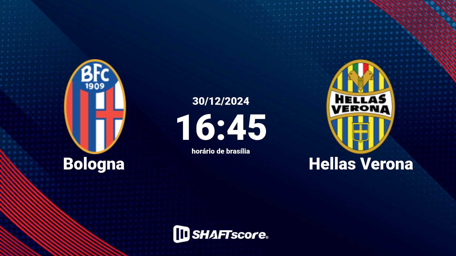 Estatísticas do jogo Bologna vs Hellas Verona 30.12 16:45