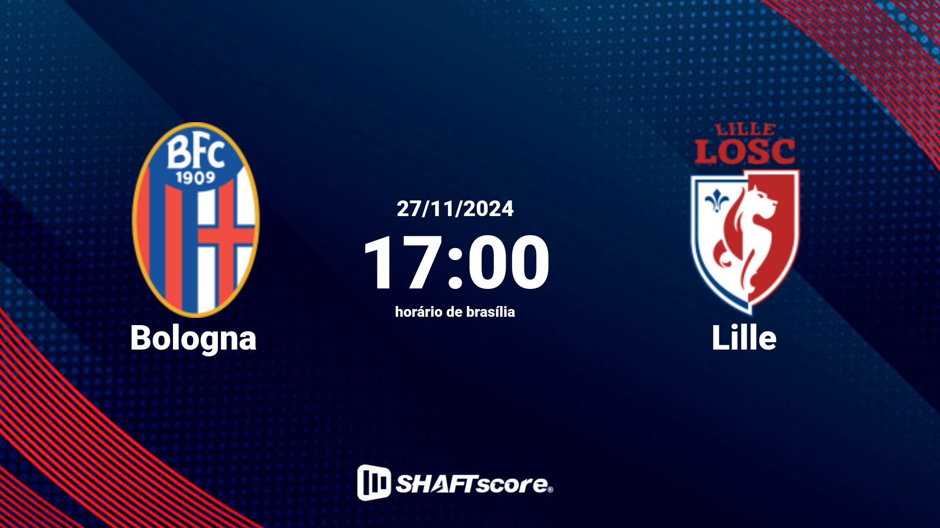 Estatísticas do jogo Bologna vs Lille 27.11 17:00