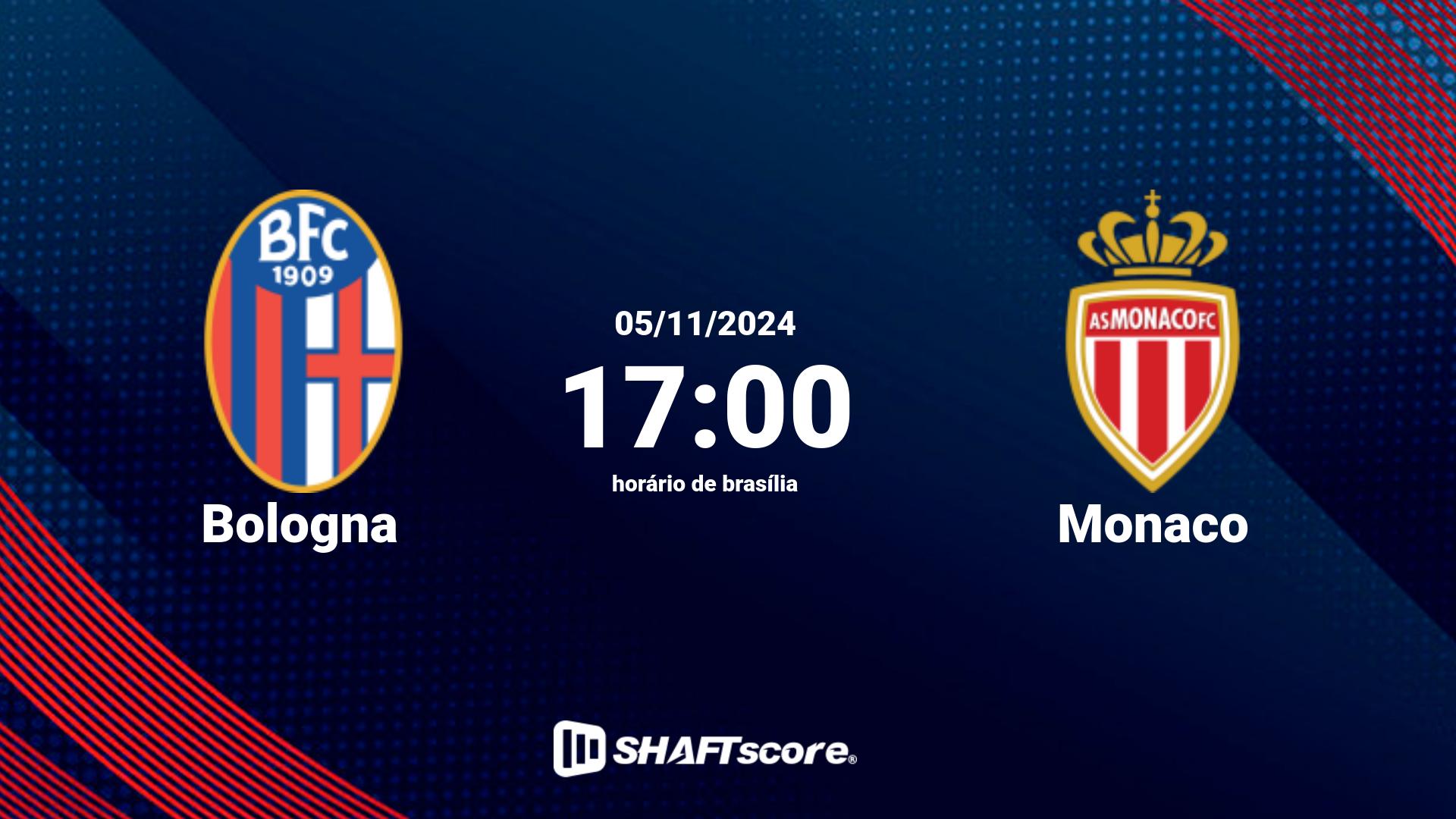 Estatísticas do jogo Bologna vs Monaco 05.11 17:00