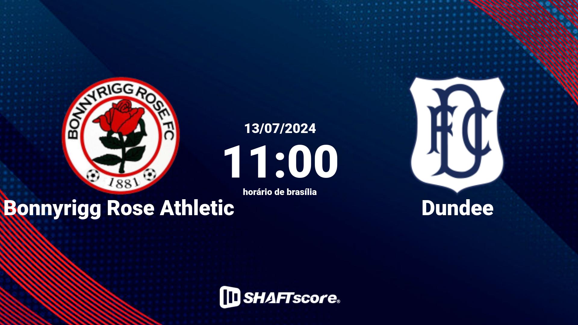 Estatísticas do jogo Bonnyrigg Rose Athletic vs Dundee 13.07 11:00