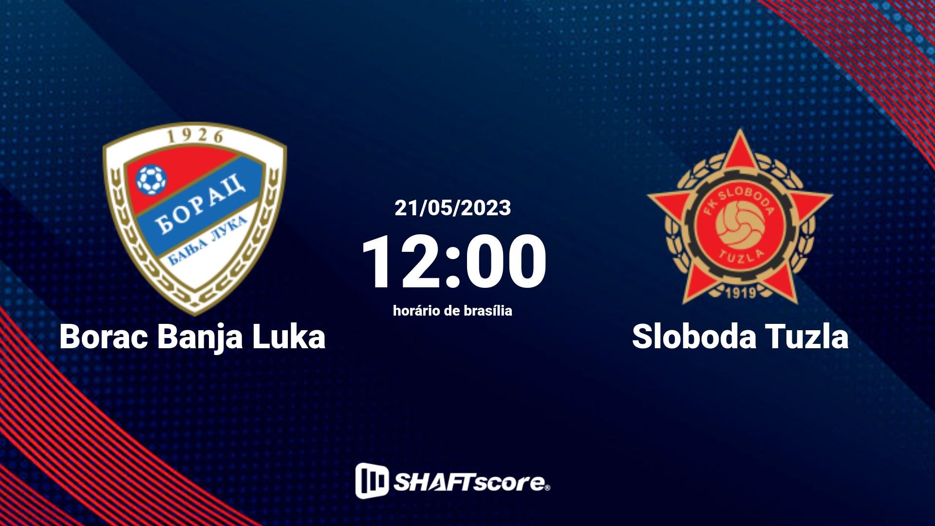 Estatísticas do jogo Borac Banja Luka vs Sloboda Tuzla 21.05 12:00